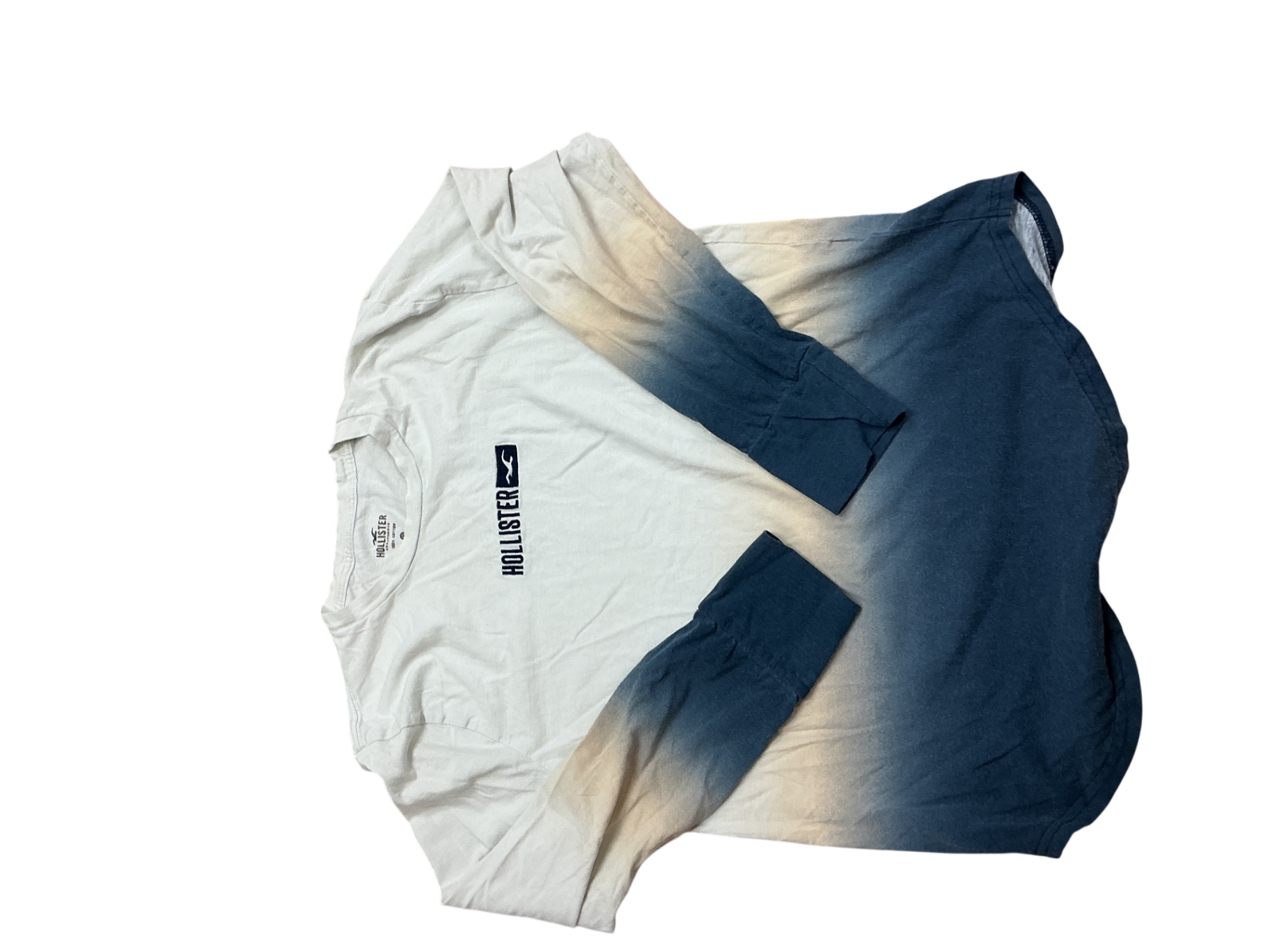 Hollister Long sleeve Men’s XS White and blue