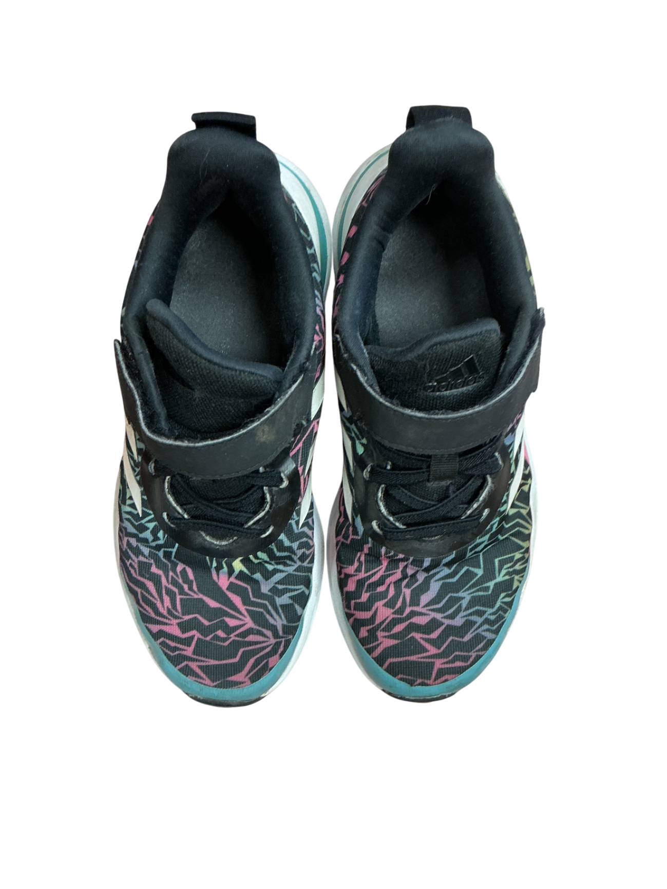 Adidas Running Shoes 2Y Multicolor (Black, Pink, Light Blue, and Cream)