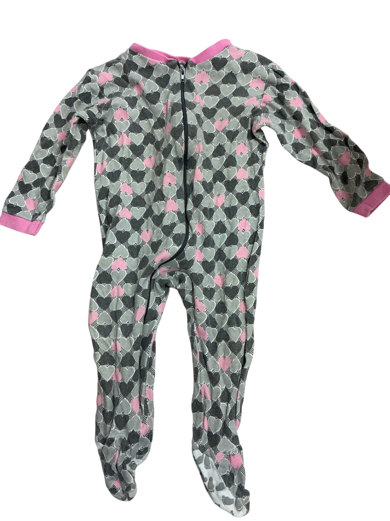 Monkey Saks Baby Sleepers 18M Pink, Grey