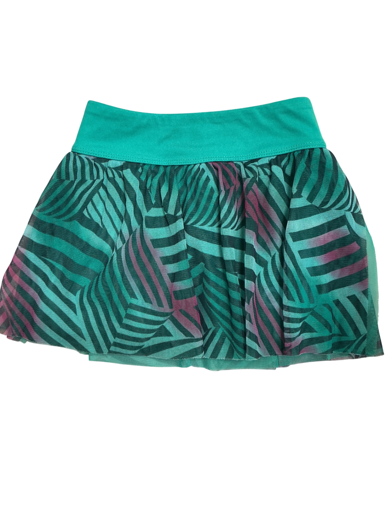 Adidas Baby Skort 3T Teal with black and purple pattern