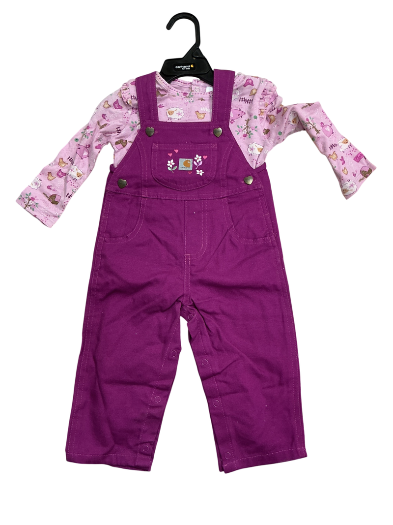 Carhartt Baby Overalls 18M Purple