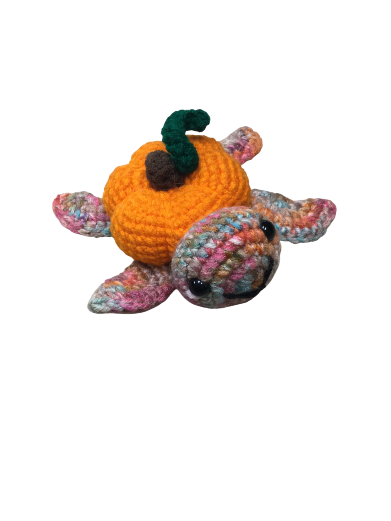 Yarnlings pumpkin Multicoloured turtle toy plush
