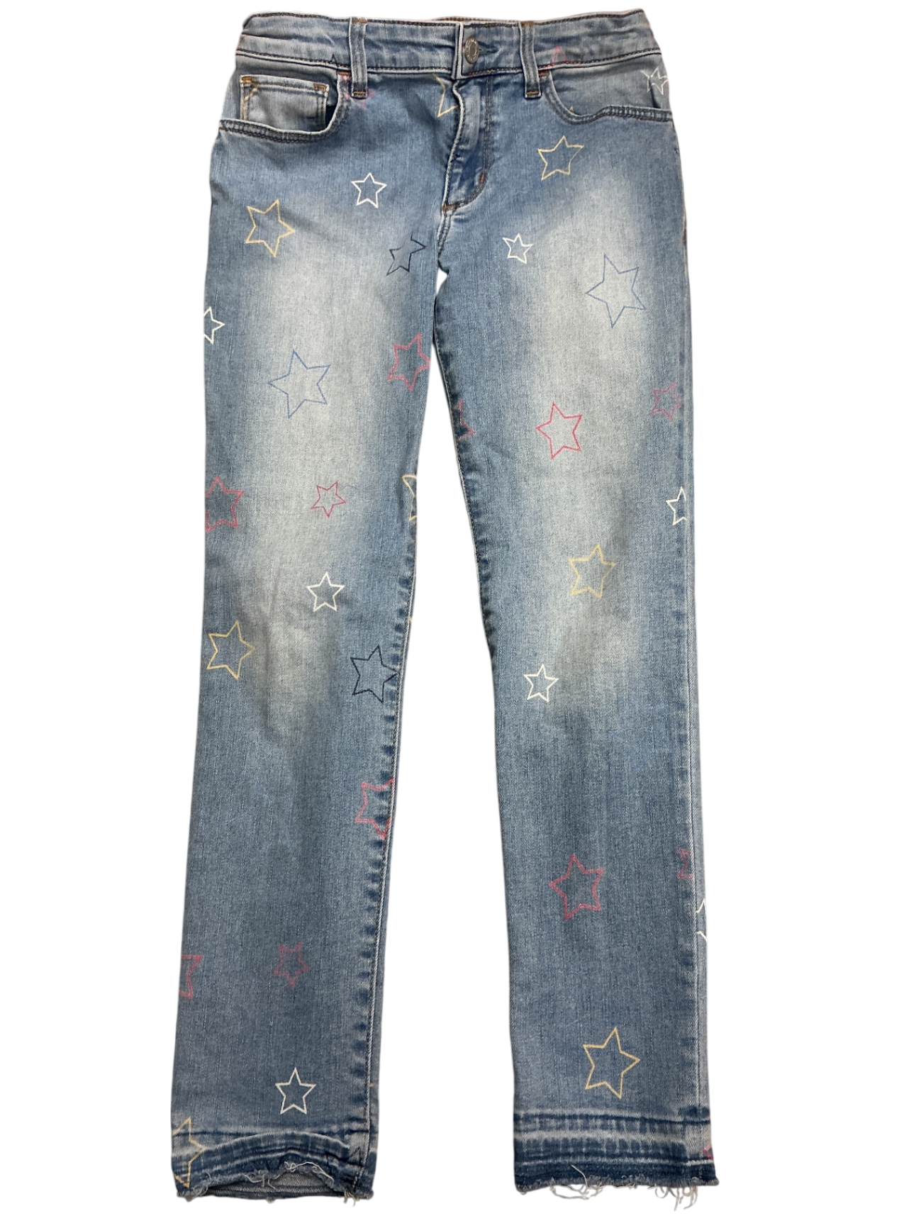 GAP Straight Leg Jeans 12Y Light blue with stars