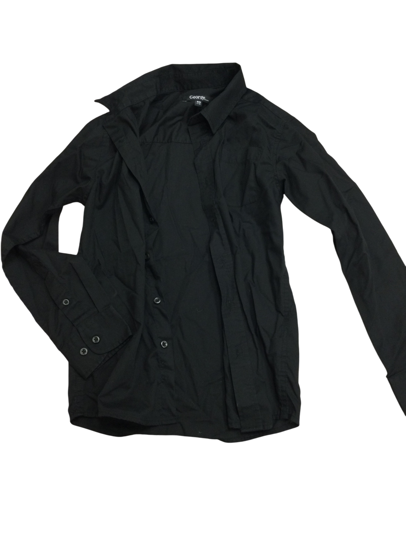 George Button up long sleeve 7-8Y Black