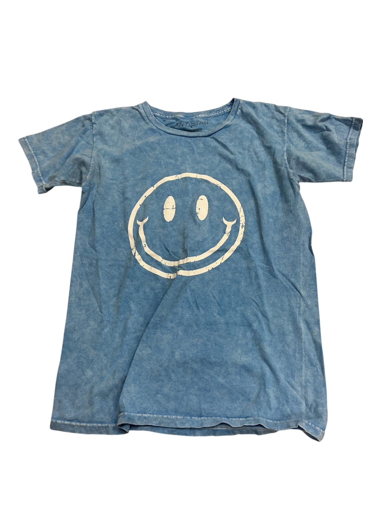 Antistar Tshirt Womens S Blue Smiley