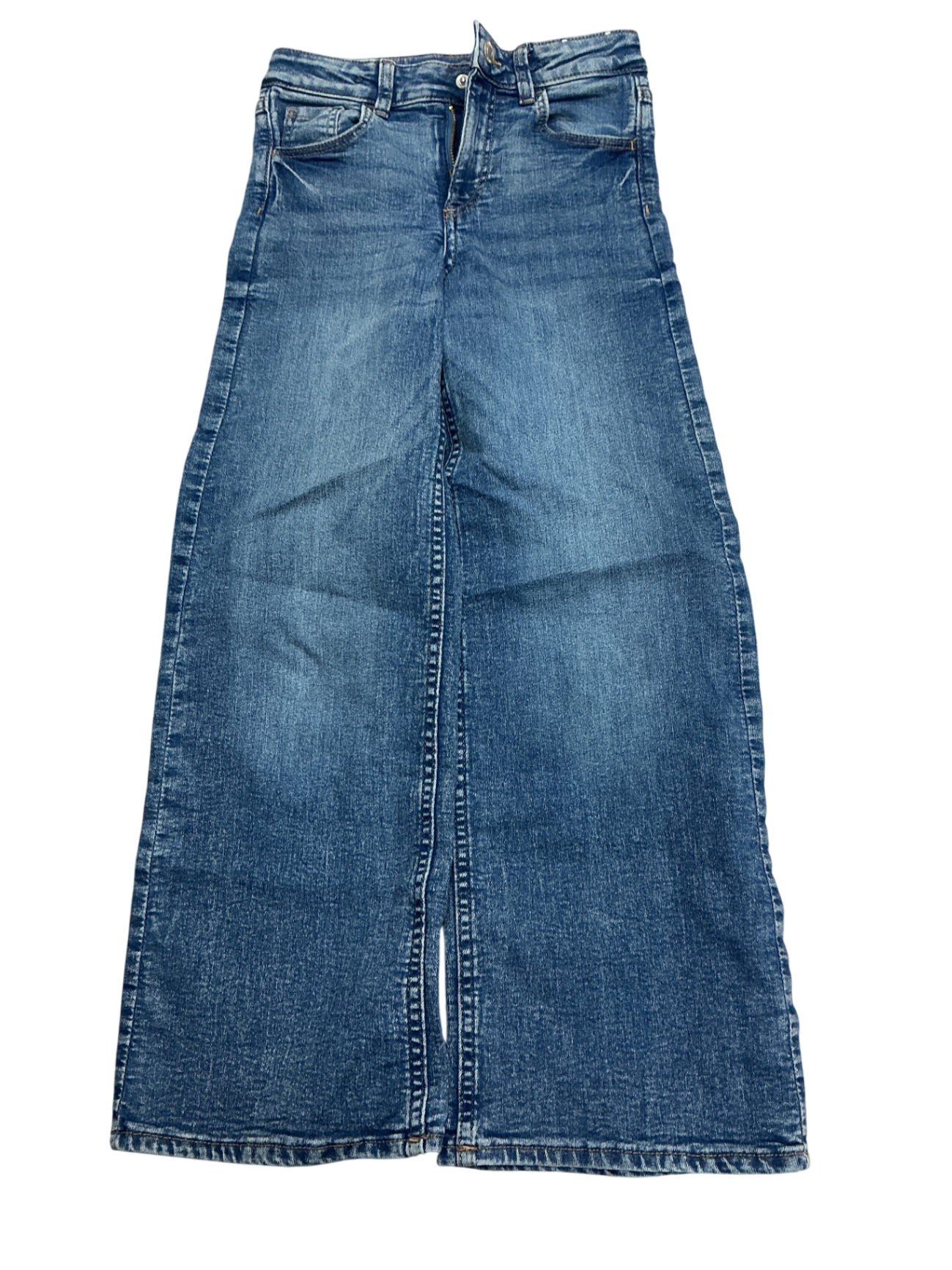 H&M High Rise Wide Leg Baggy Jeans 8-9Y Blue