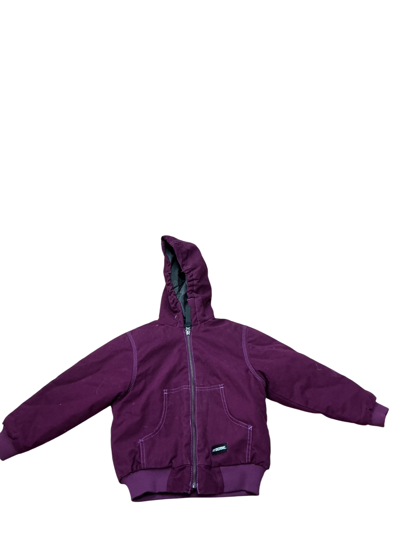 Berne Softstone Modern Hooded Jacket Youth XS Purple