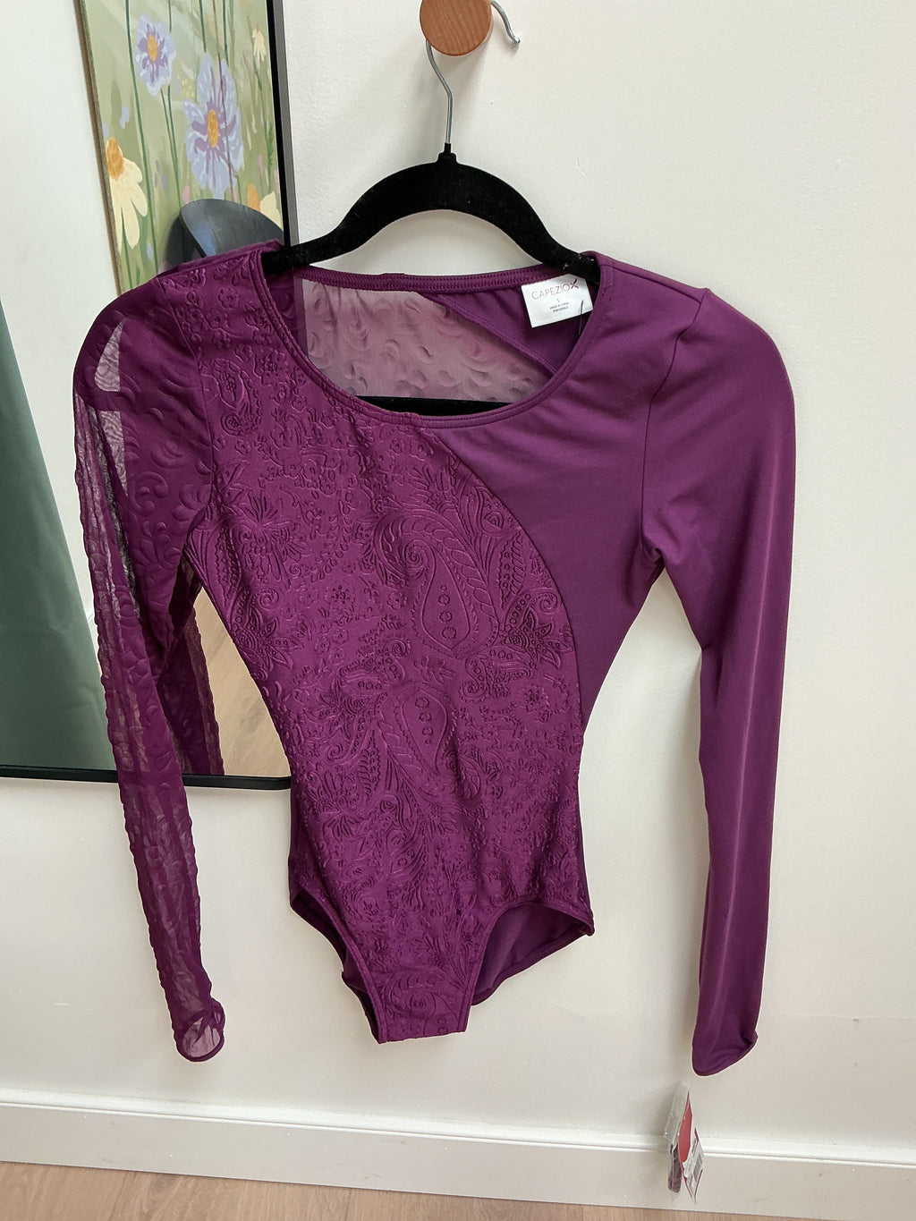 NWT Capezio purple dance bodysuit size S