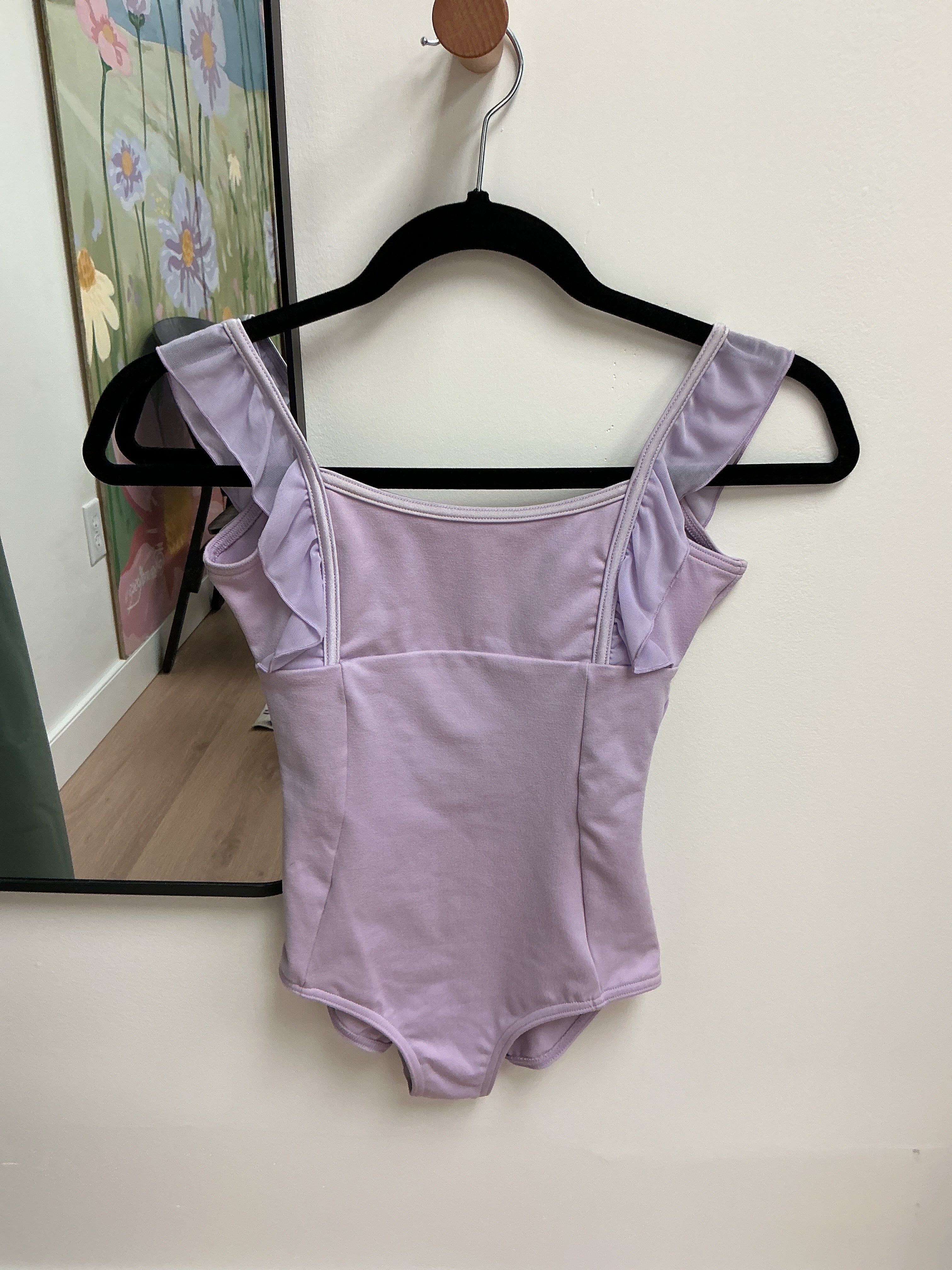 Capezio purple bow dance bodysuit size medium