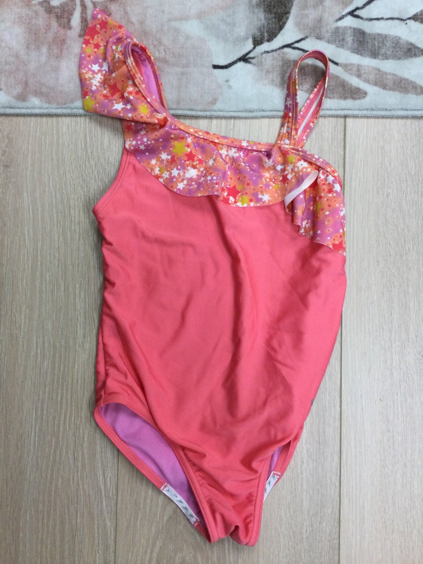 Speedo pink/orange swimsuit 10Y