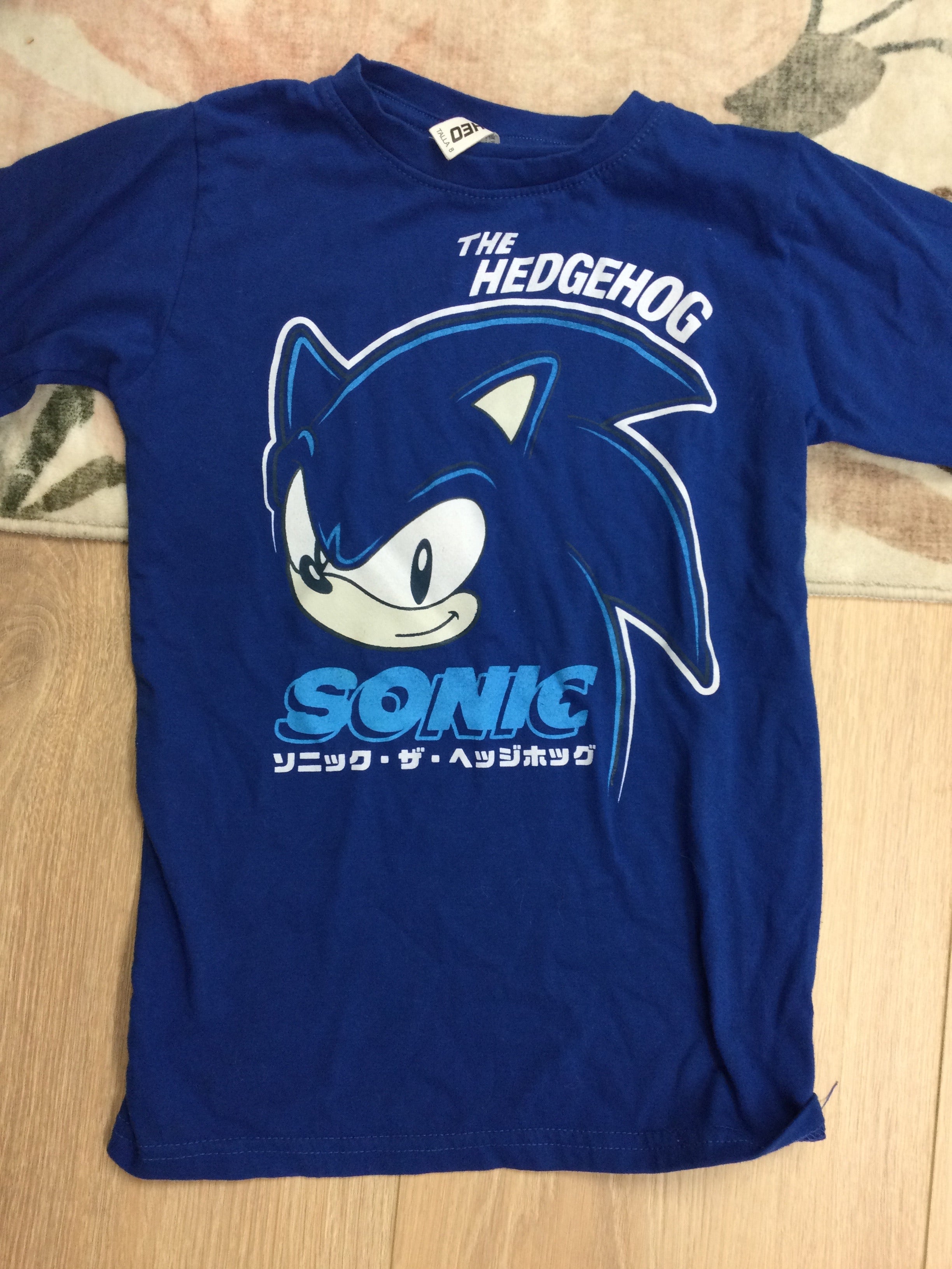 Kcheo blue Sonic Tshirt 8Y