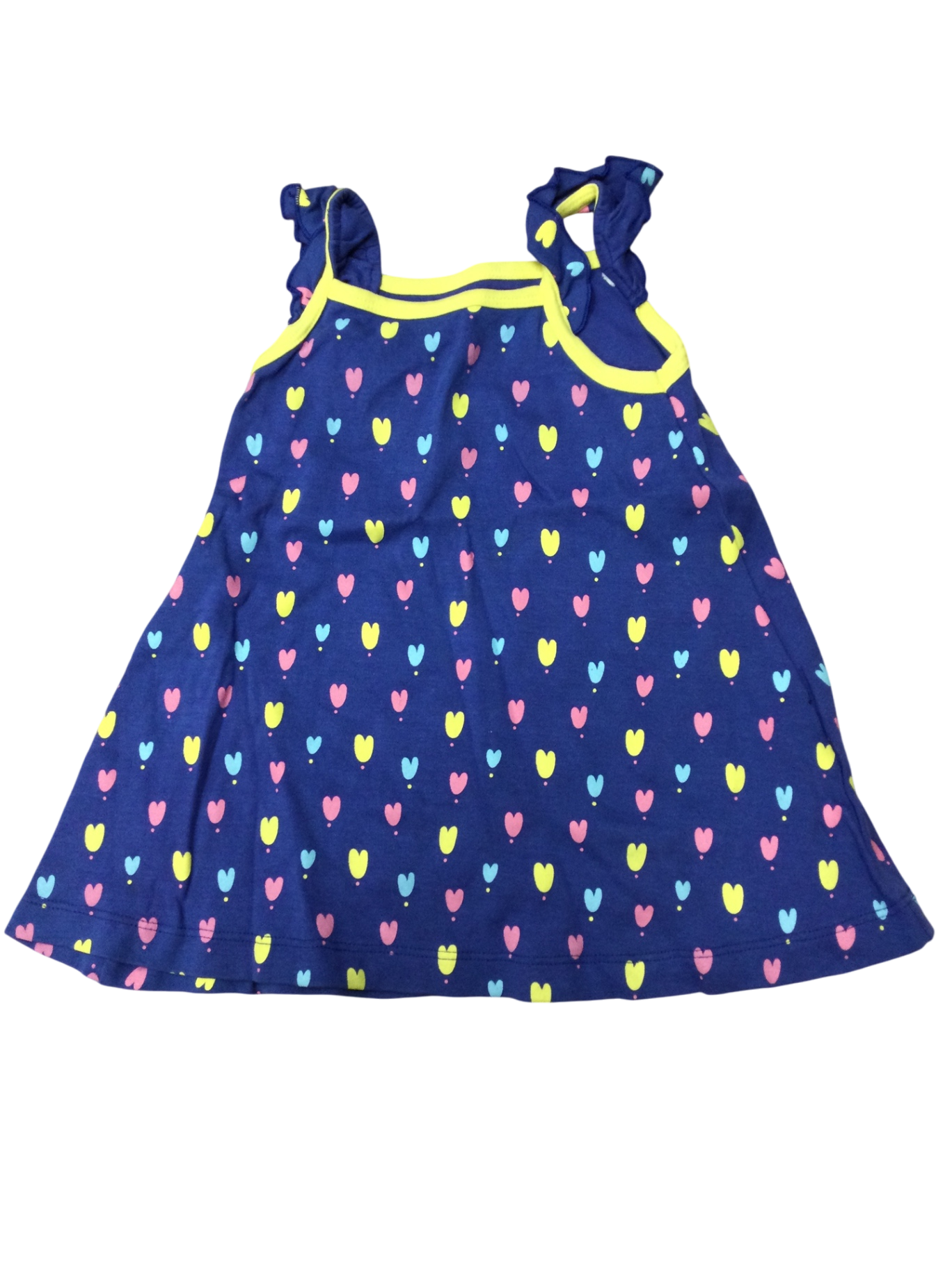 Antix Baby Dress 0-6M Navy with hearts
