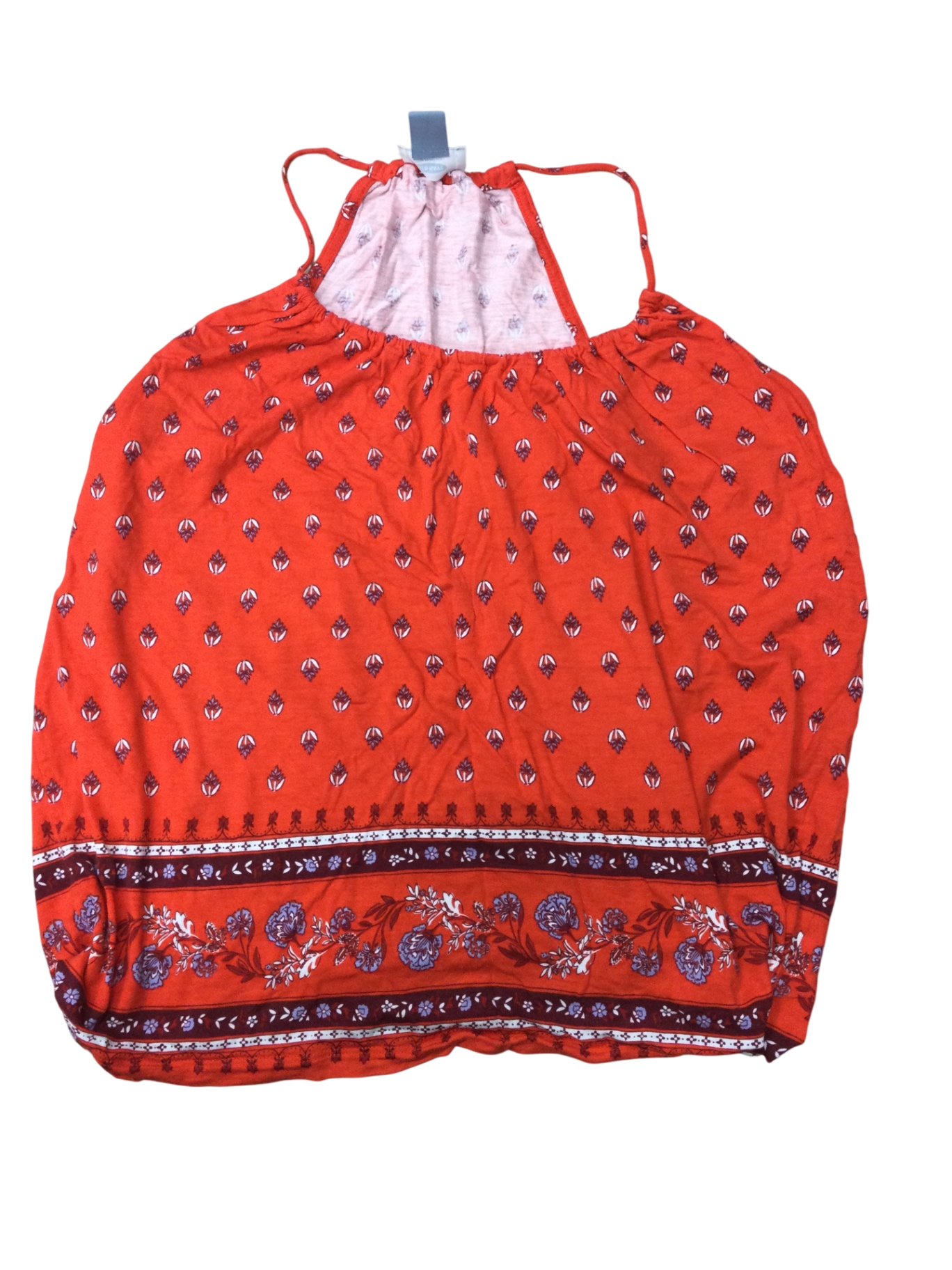 Old Navy Tank Top 12-14Y Red with Patterns