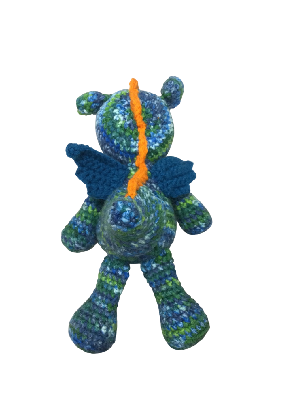 Yarnlings Dragon Green, orange and blue