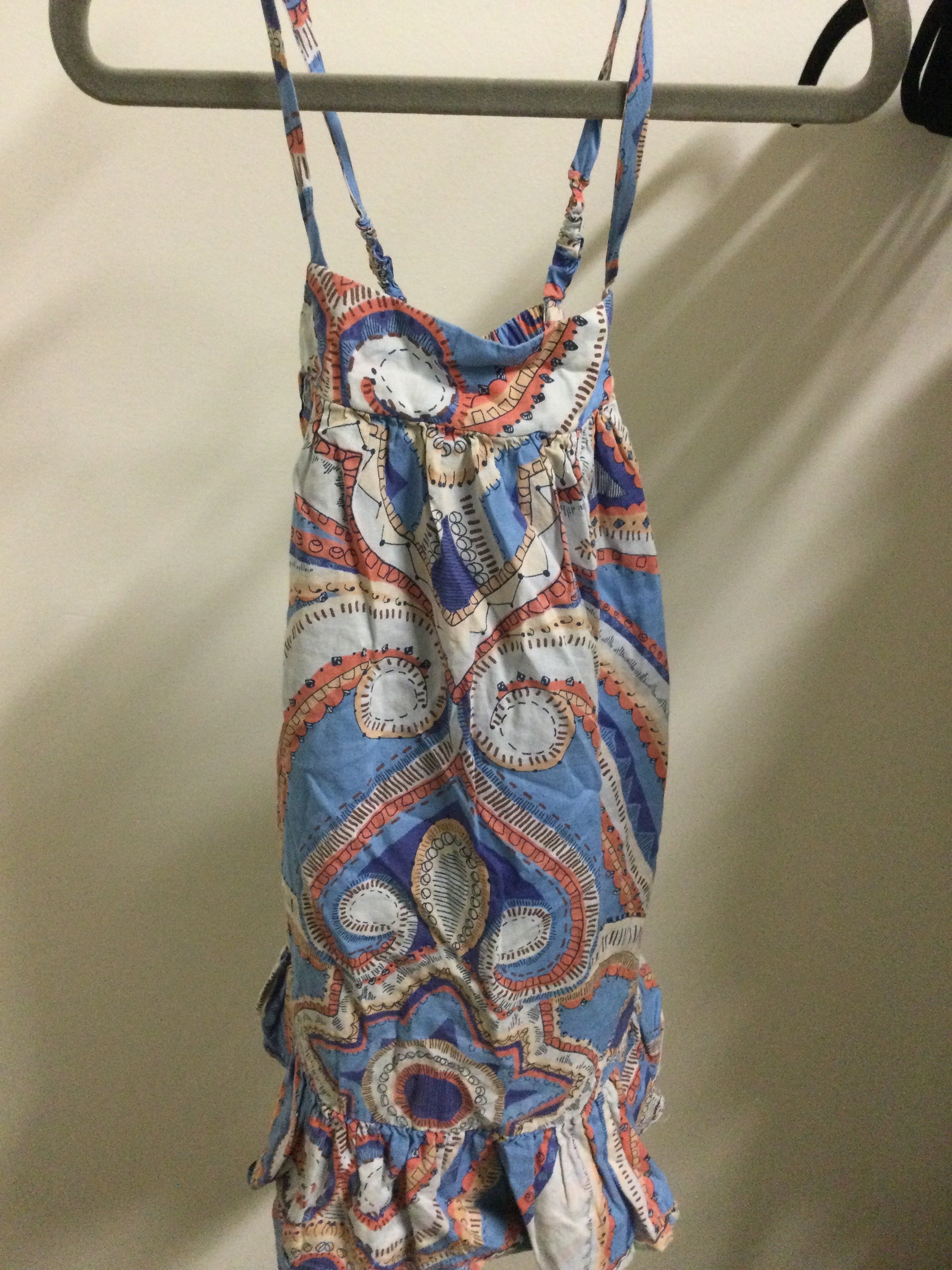 Baby Gap blue/orange/white design dress 3Y