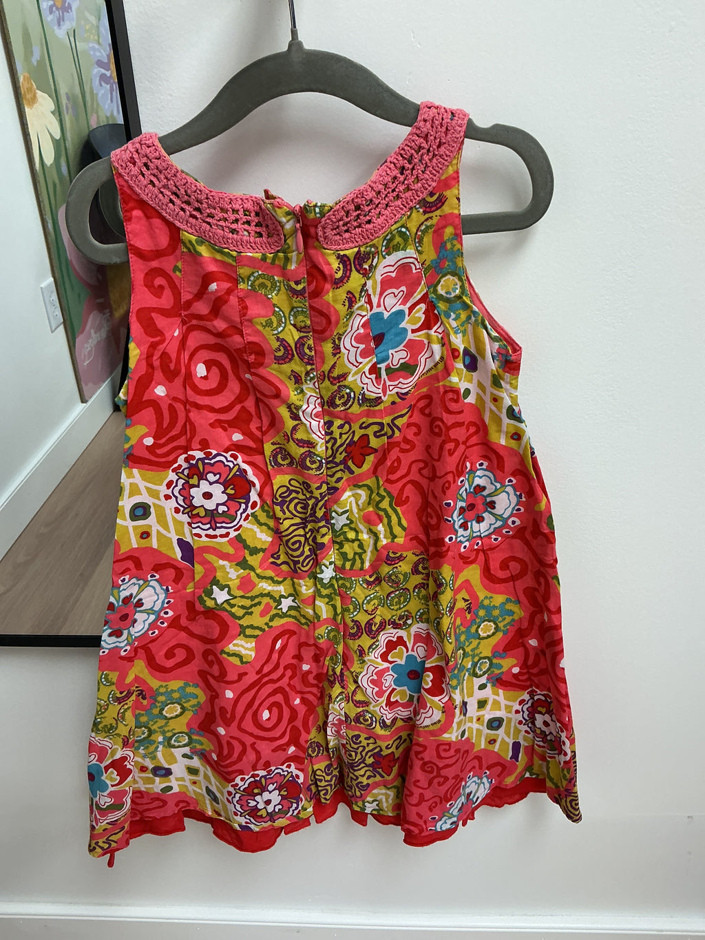 Marese pink colourful dress 6T
