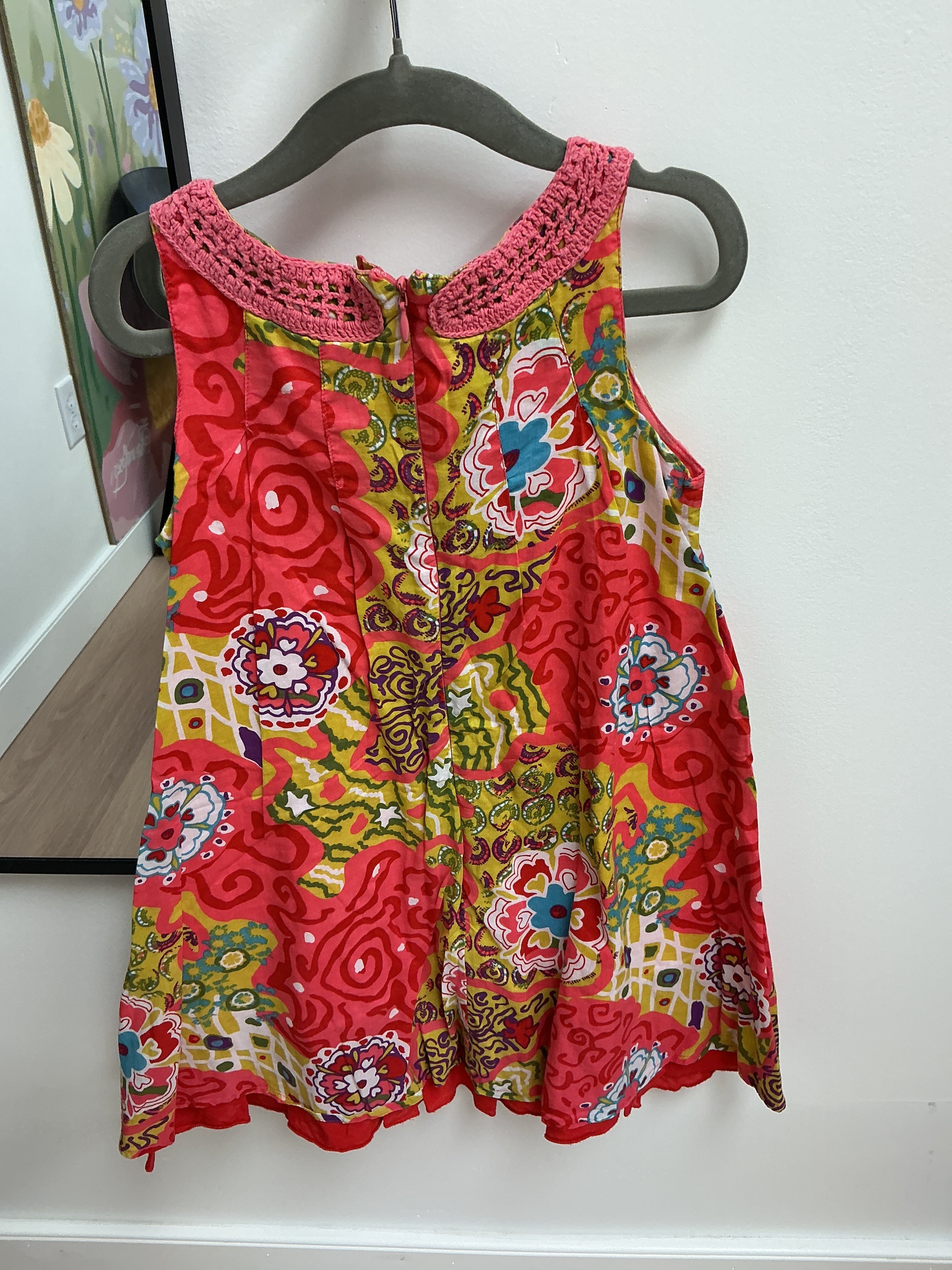 Marese pink colourful dress 6T