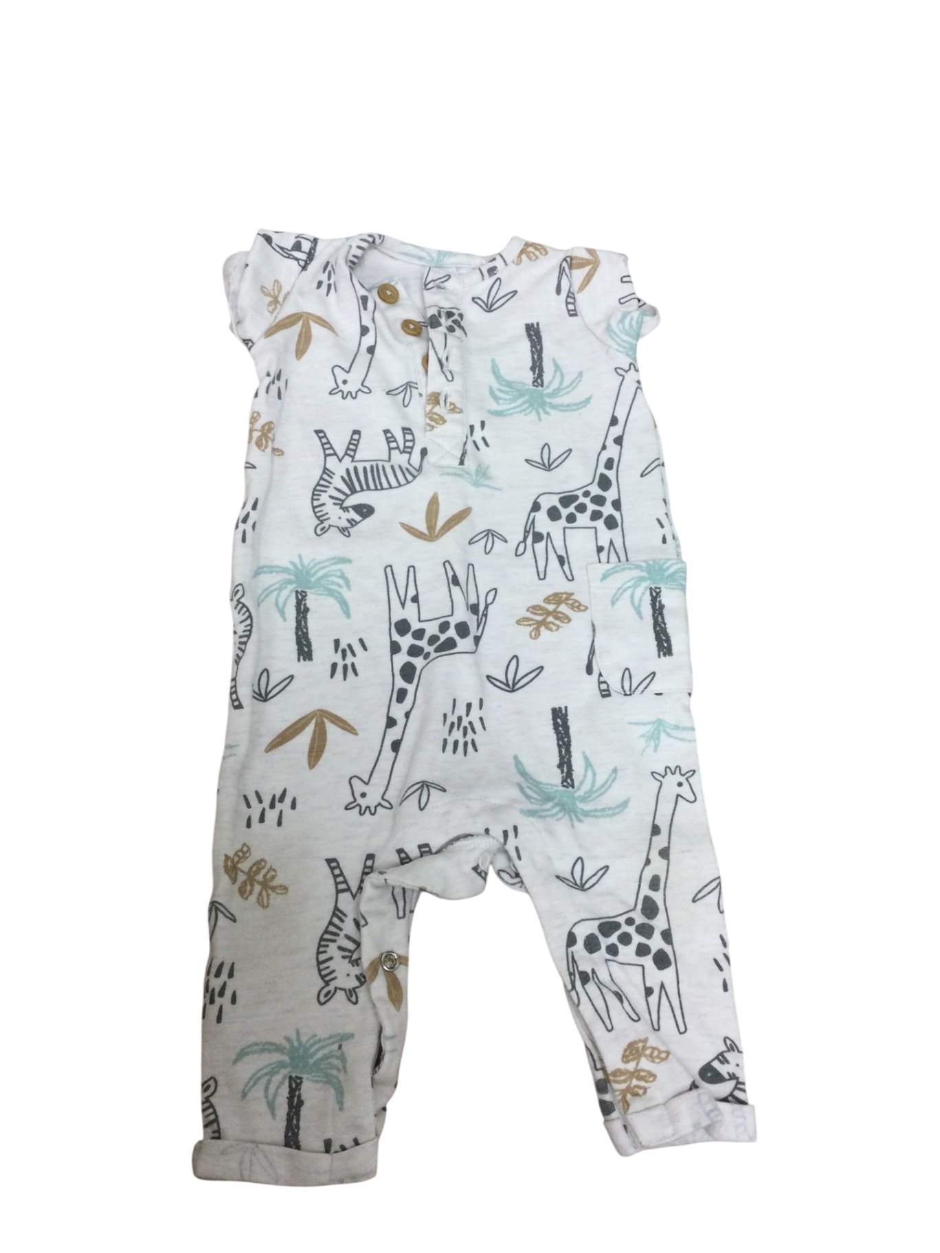 Biorganic Baby Romper 6M Multicolor