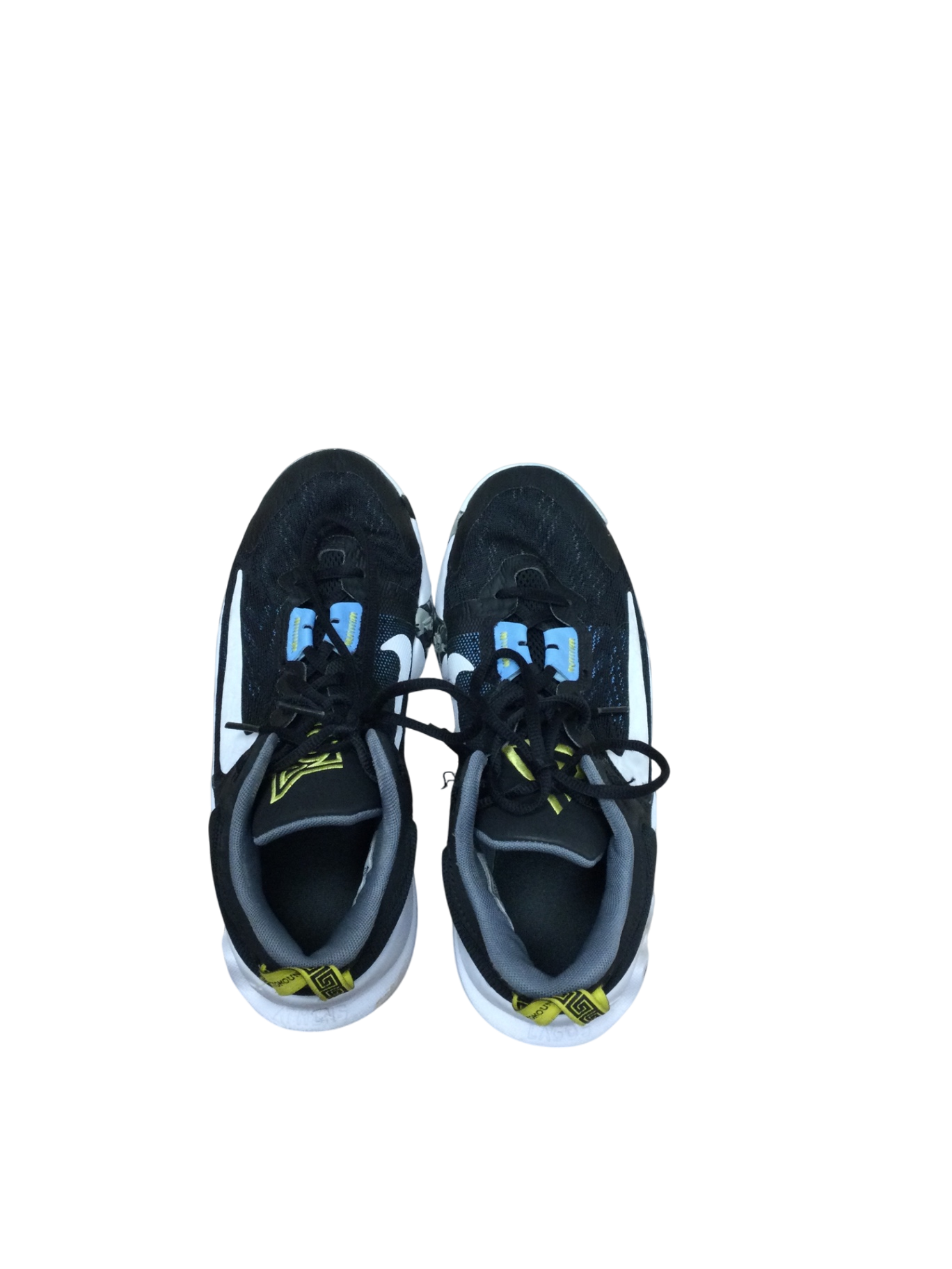 Nike Running Shoes 6Y Black, White, Blue, Yellow