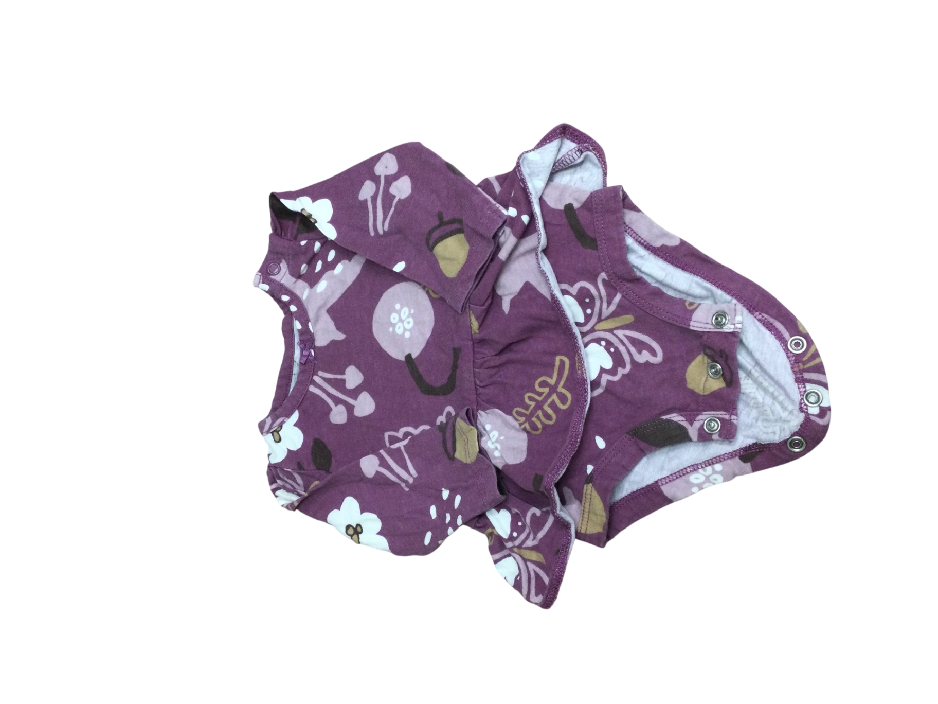 Carters Baby Romper 3M Purple with butterflies