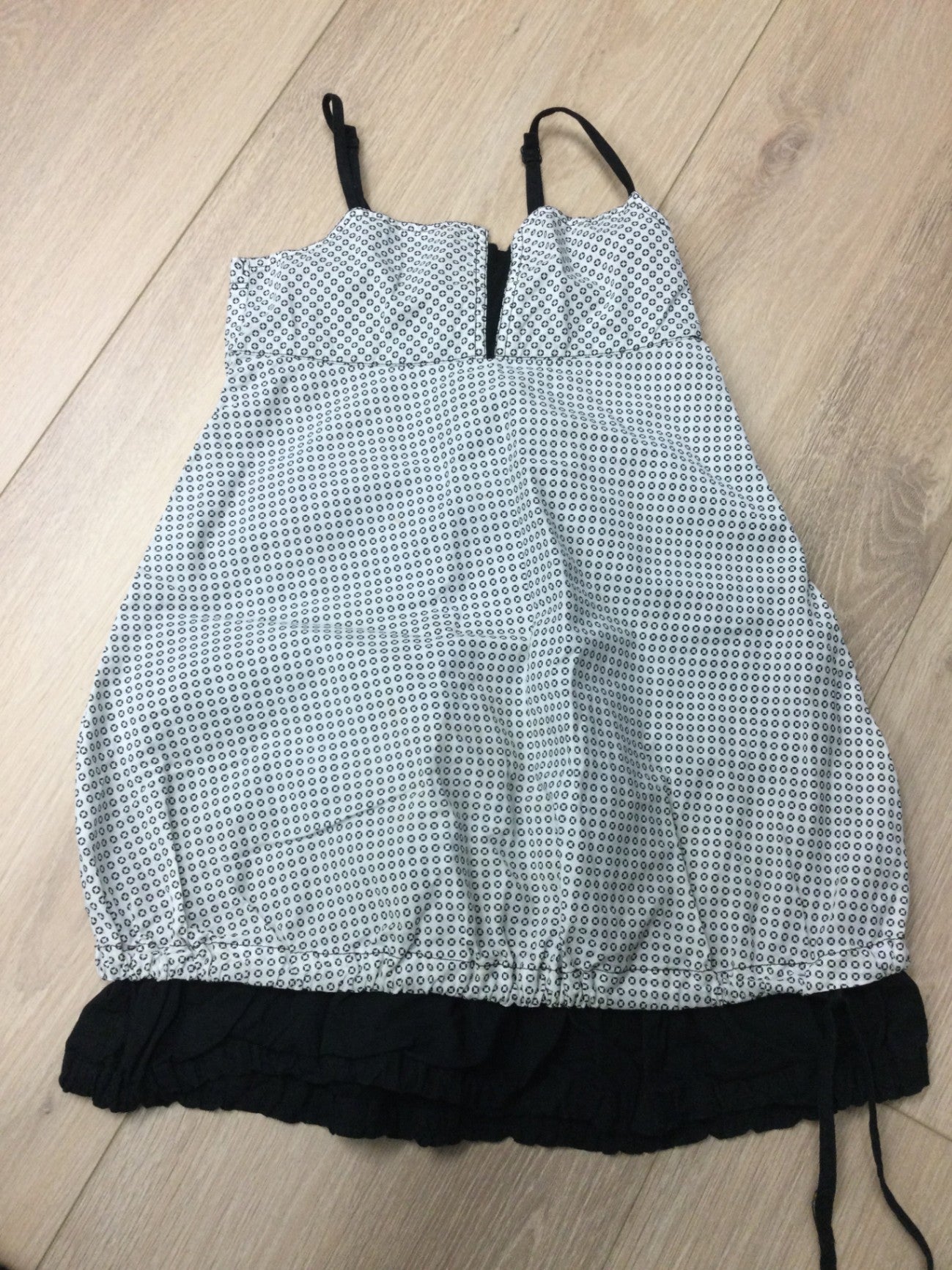 Blu black/white patterned dress 6Y