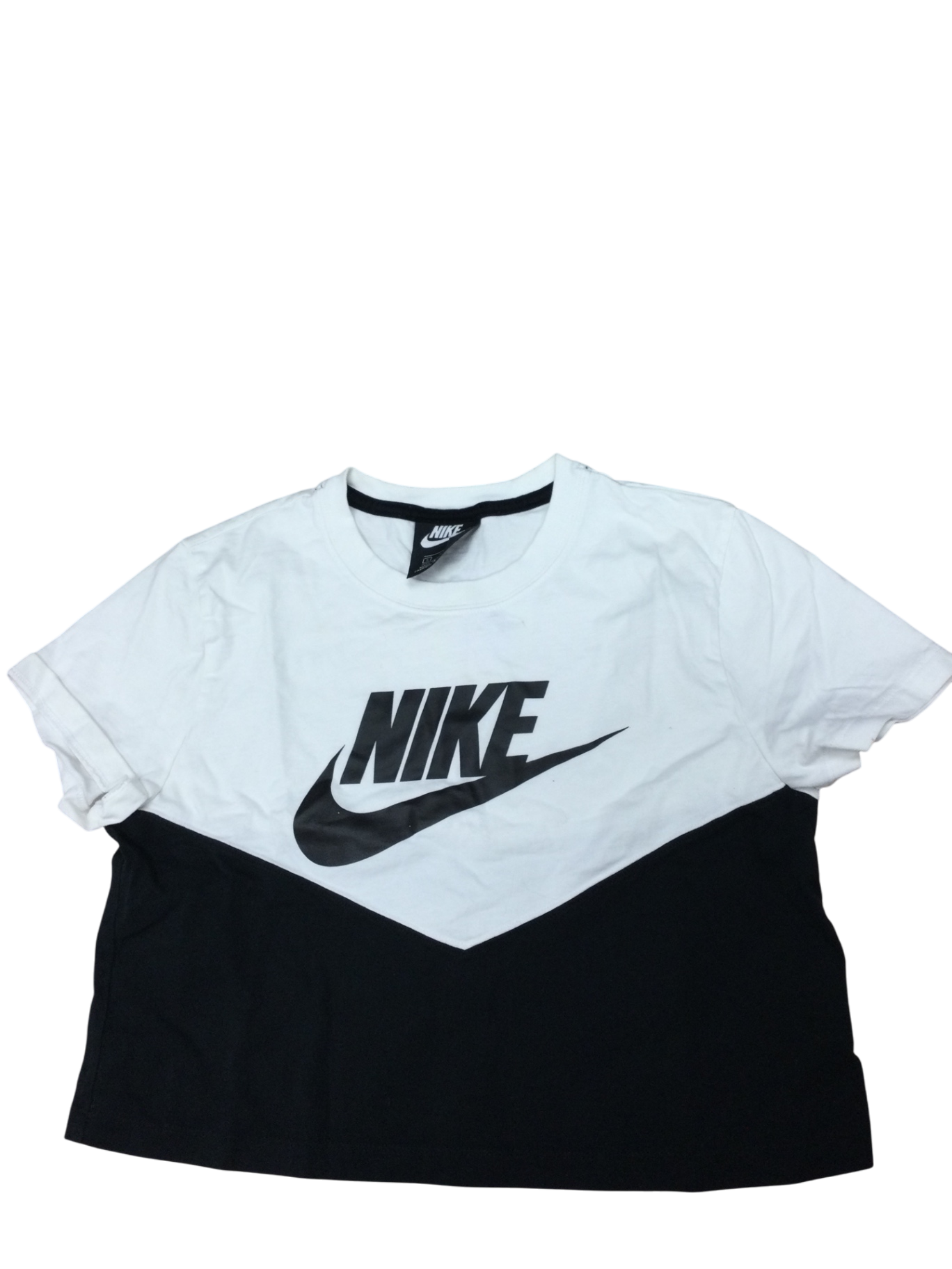 Nike T-Shirt Womens Small White and Black