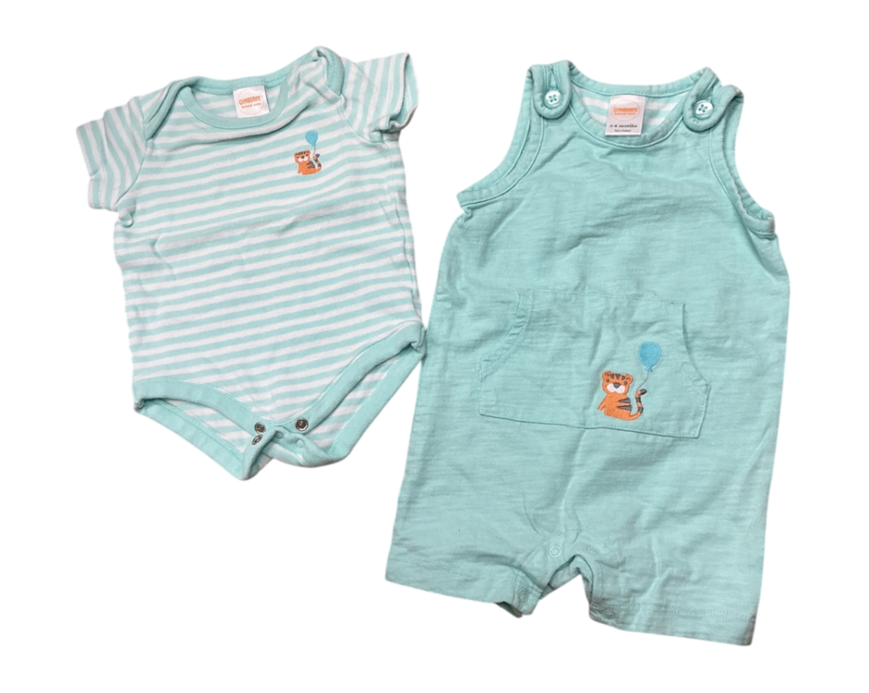Gymboree Baby set 3-6M Light Blue and White 2Pc