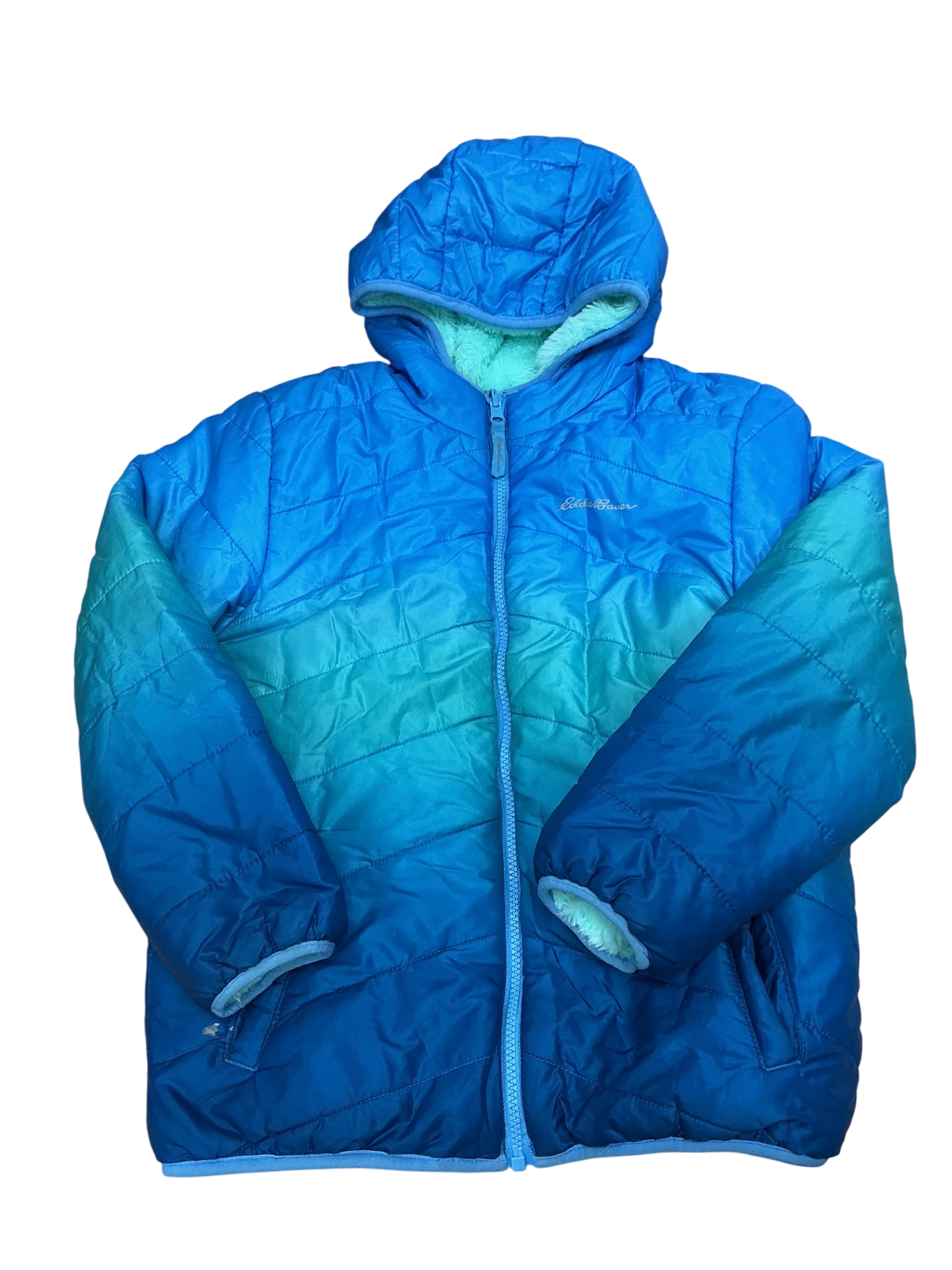 Eddie Bauer Reversible Winter Jacket 10-12Y Blue