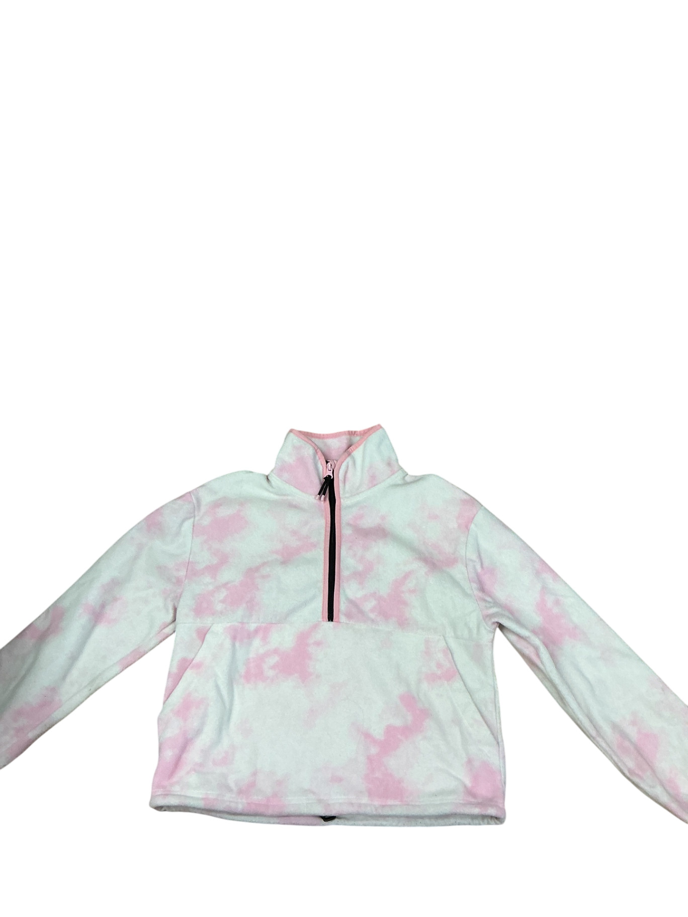 H&M Zip up sweater 8-10Y Pink and white tie-dye
