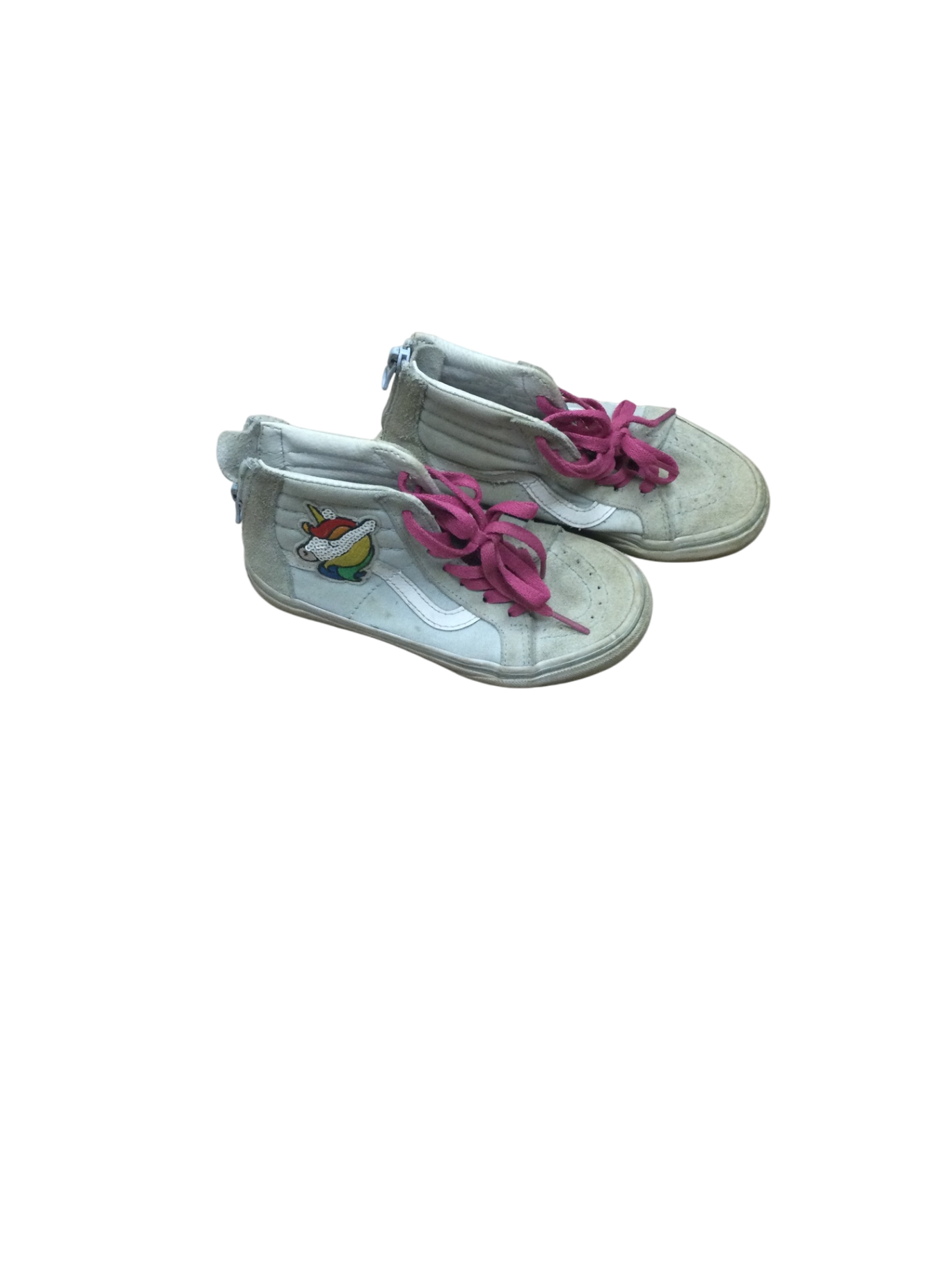 Vans Shoes 12Y Light Blue with pink laces