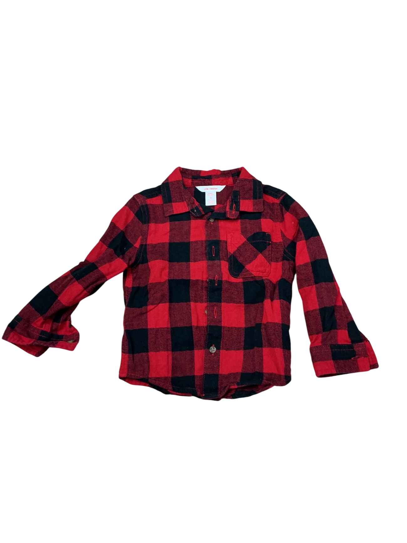 Joe Fresh Button up tshirt Red and black