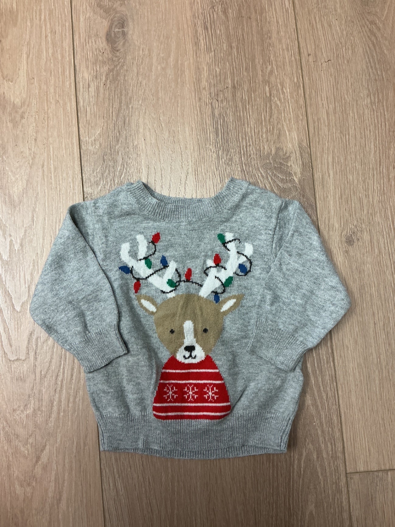 Carter's Sweater 3M Gray reindeer