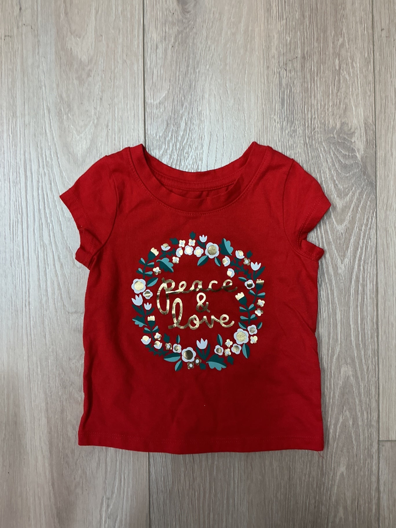 Cat & jack T-Shirt peace 12M Red