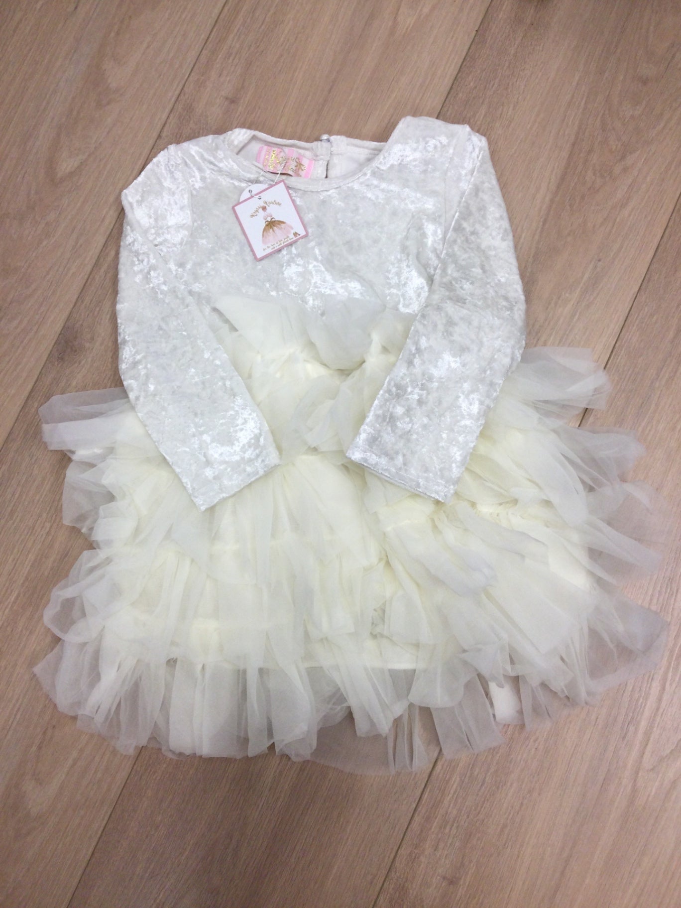 Kryssi Kouture Dress 5-6Y White