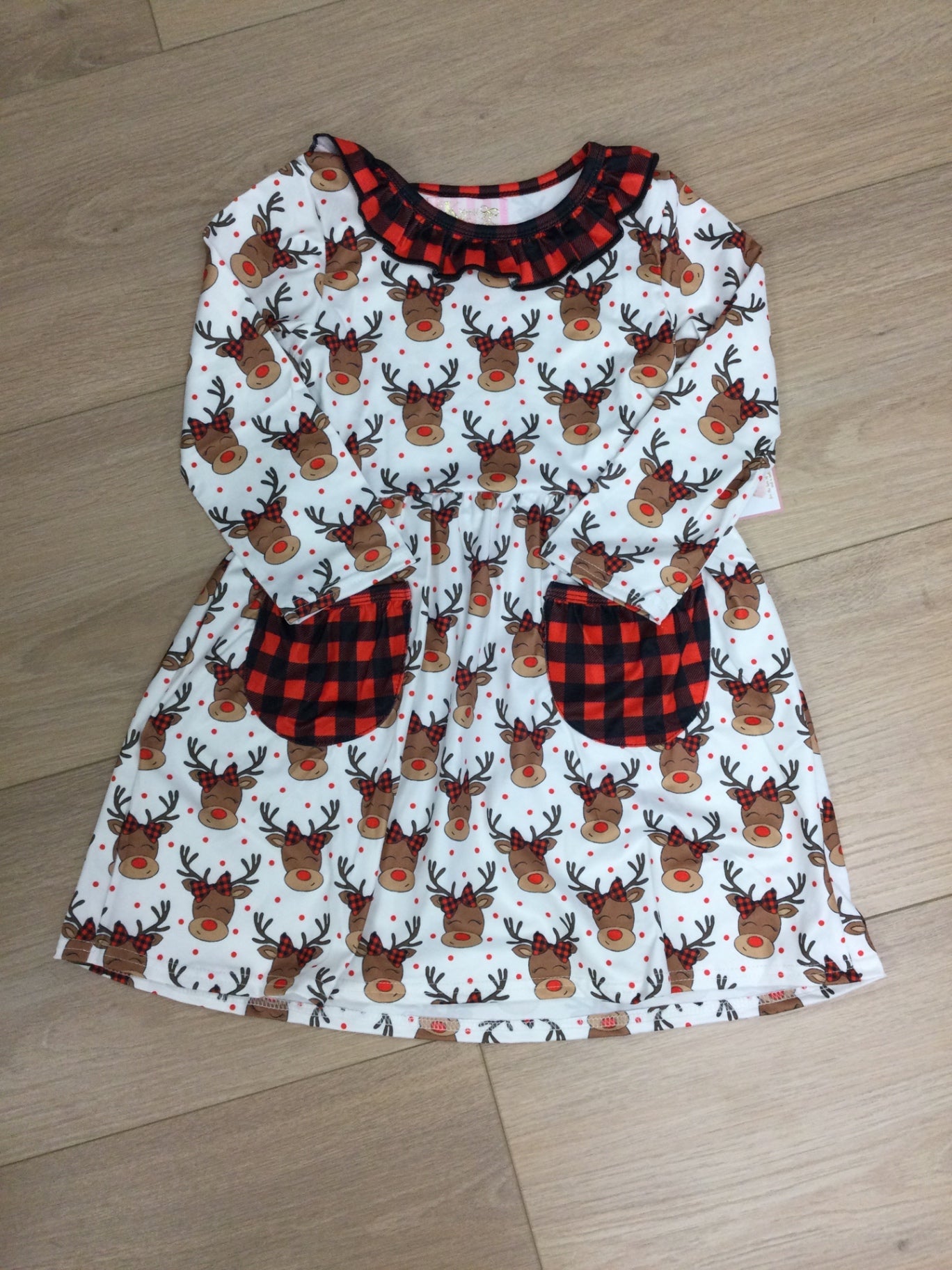 Kryssi Kouture Dress 3-4Y Reindeer