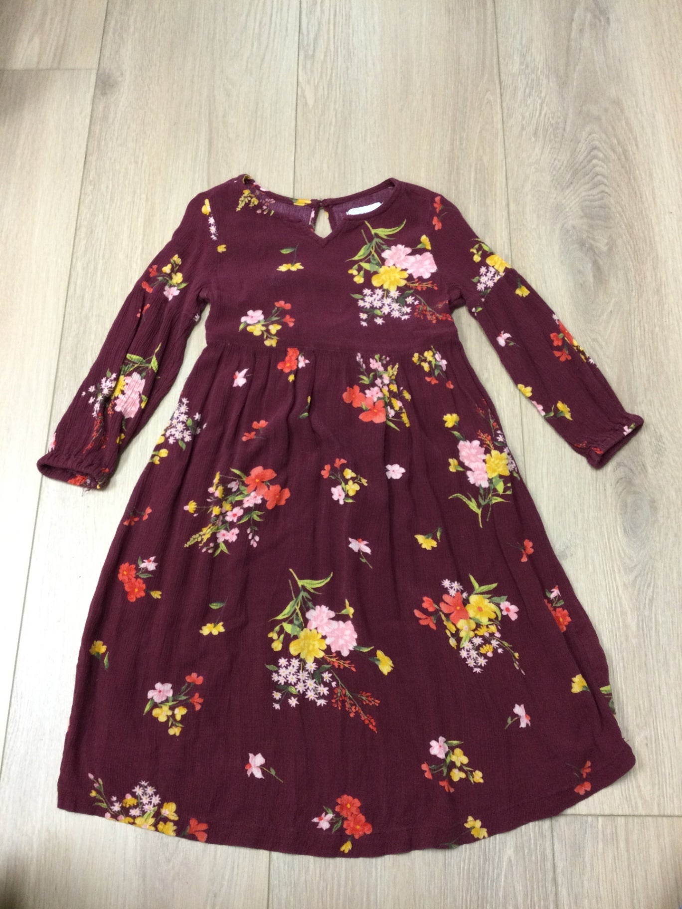 Old Navy Dress 4T Burgundy floral