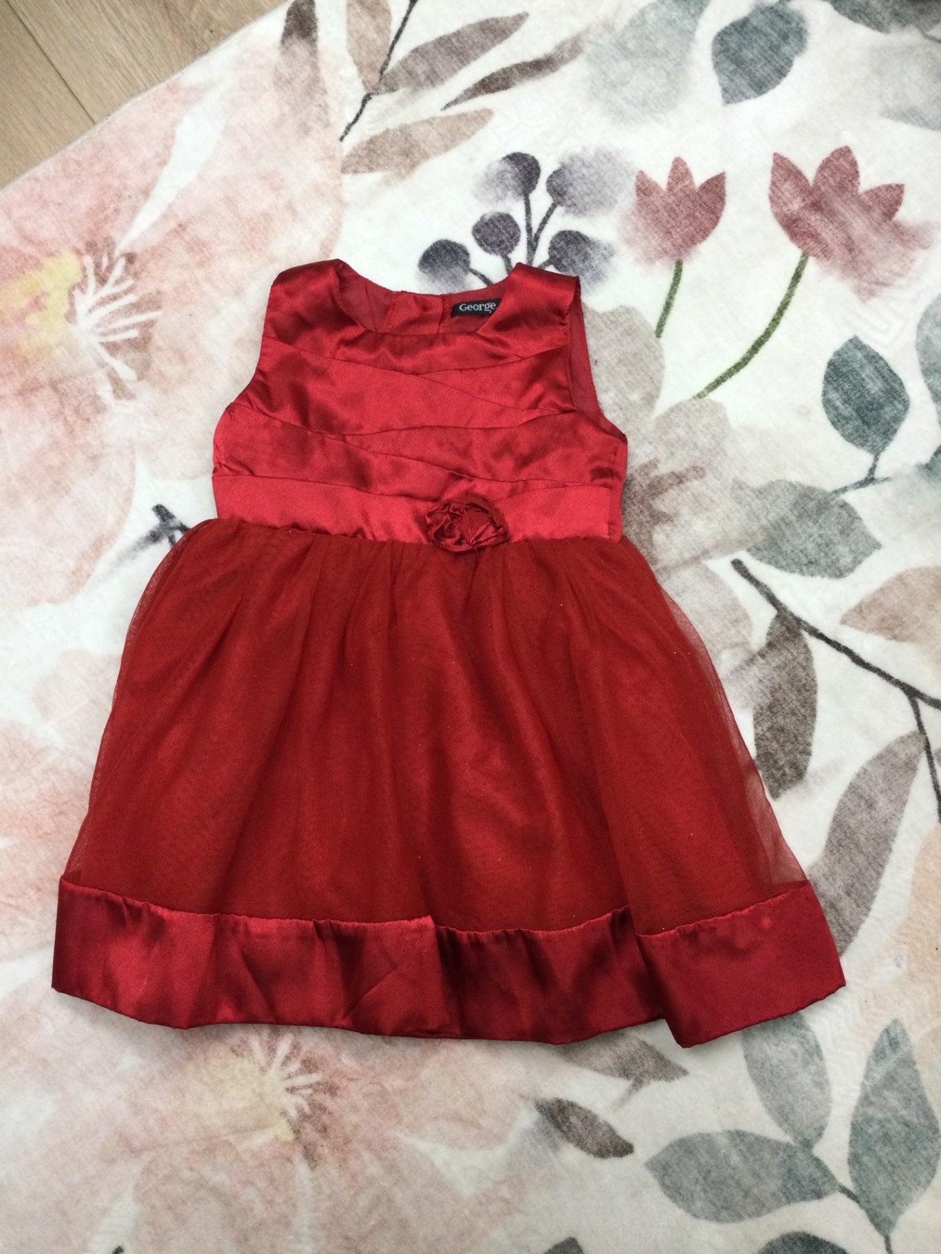 George Baby Dress 3T Red