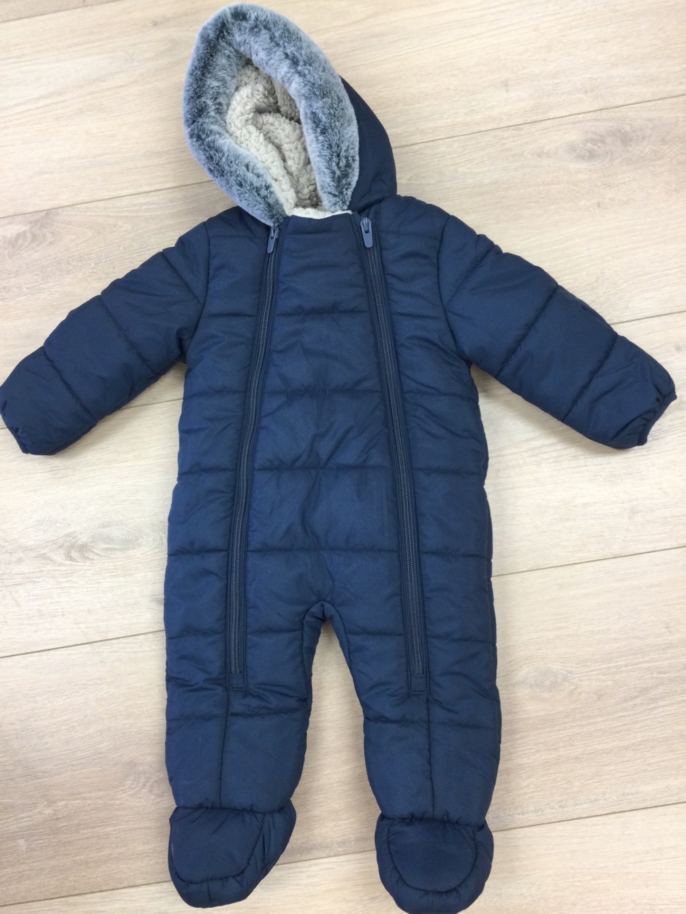 George Winter Snowsuit 6-9M Navy blue