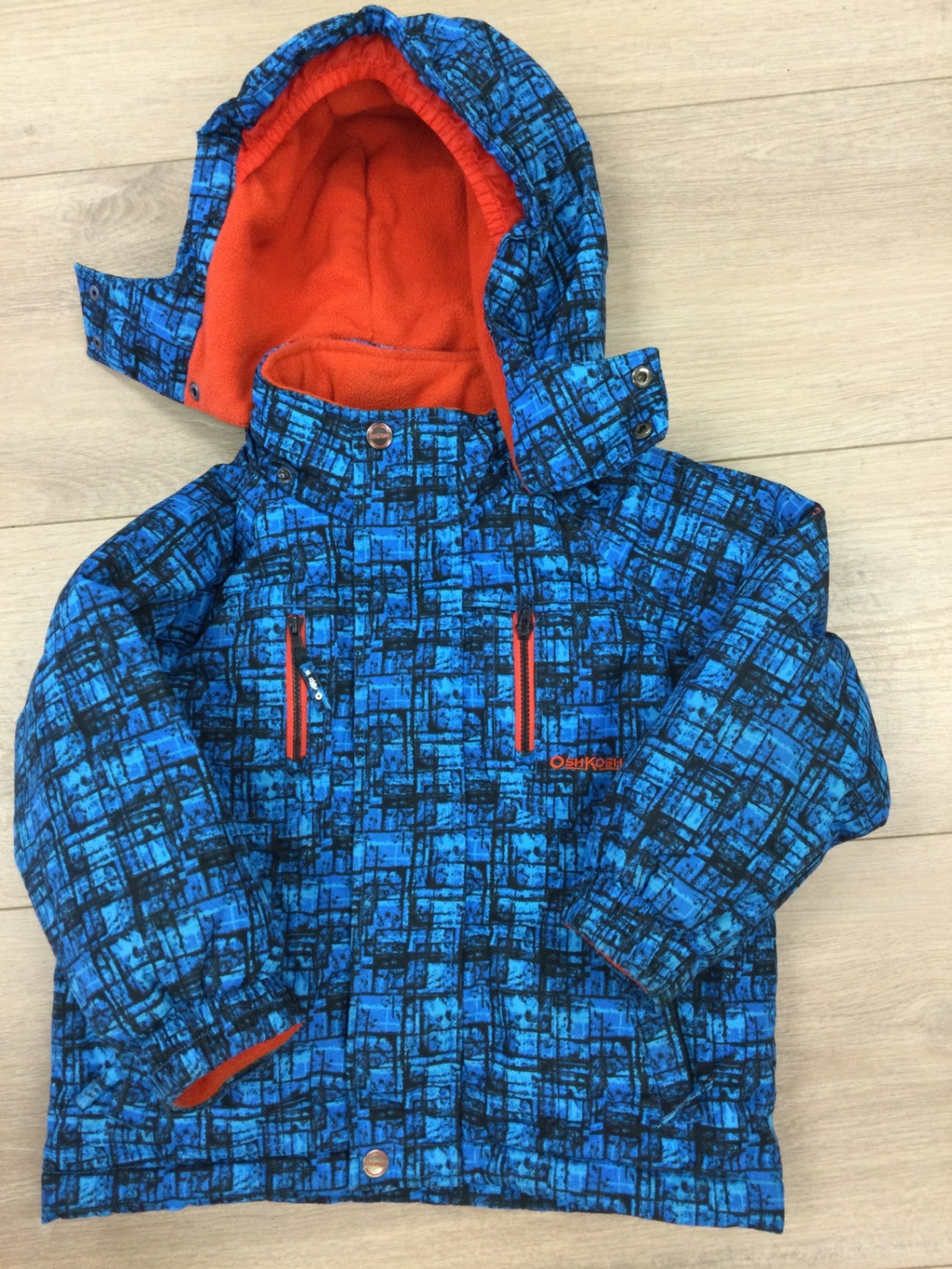 OshKosh Winter Jacket 4T Blue and orange