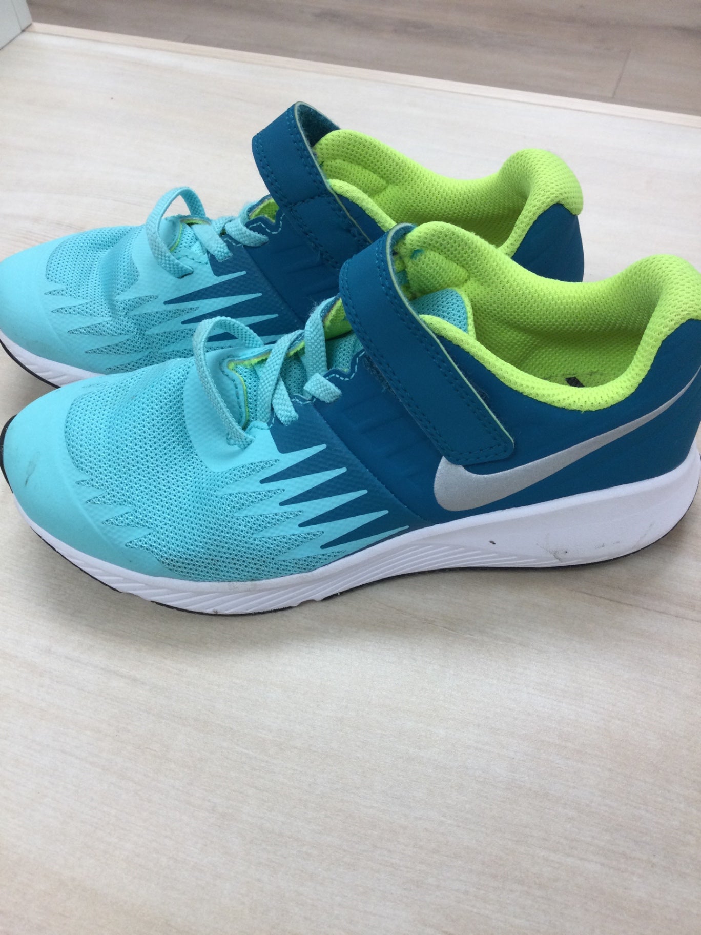 Nike Shoes 2Y Blue and neon green