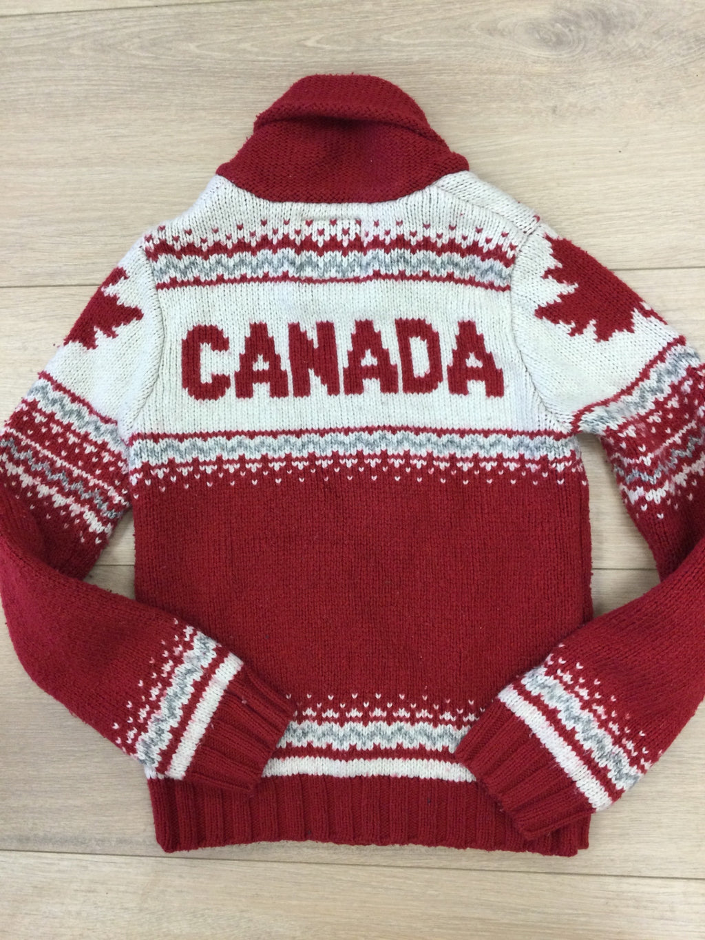 Canadiana Clothing jacket Womens XS Red and white