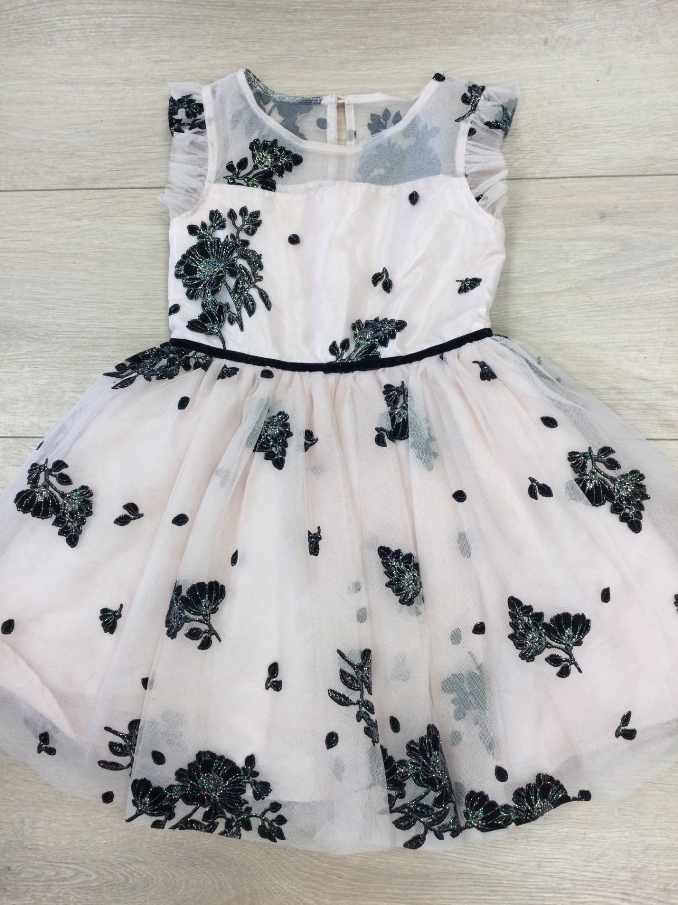 Zunie Dress 7Y Cream and Black