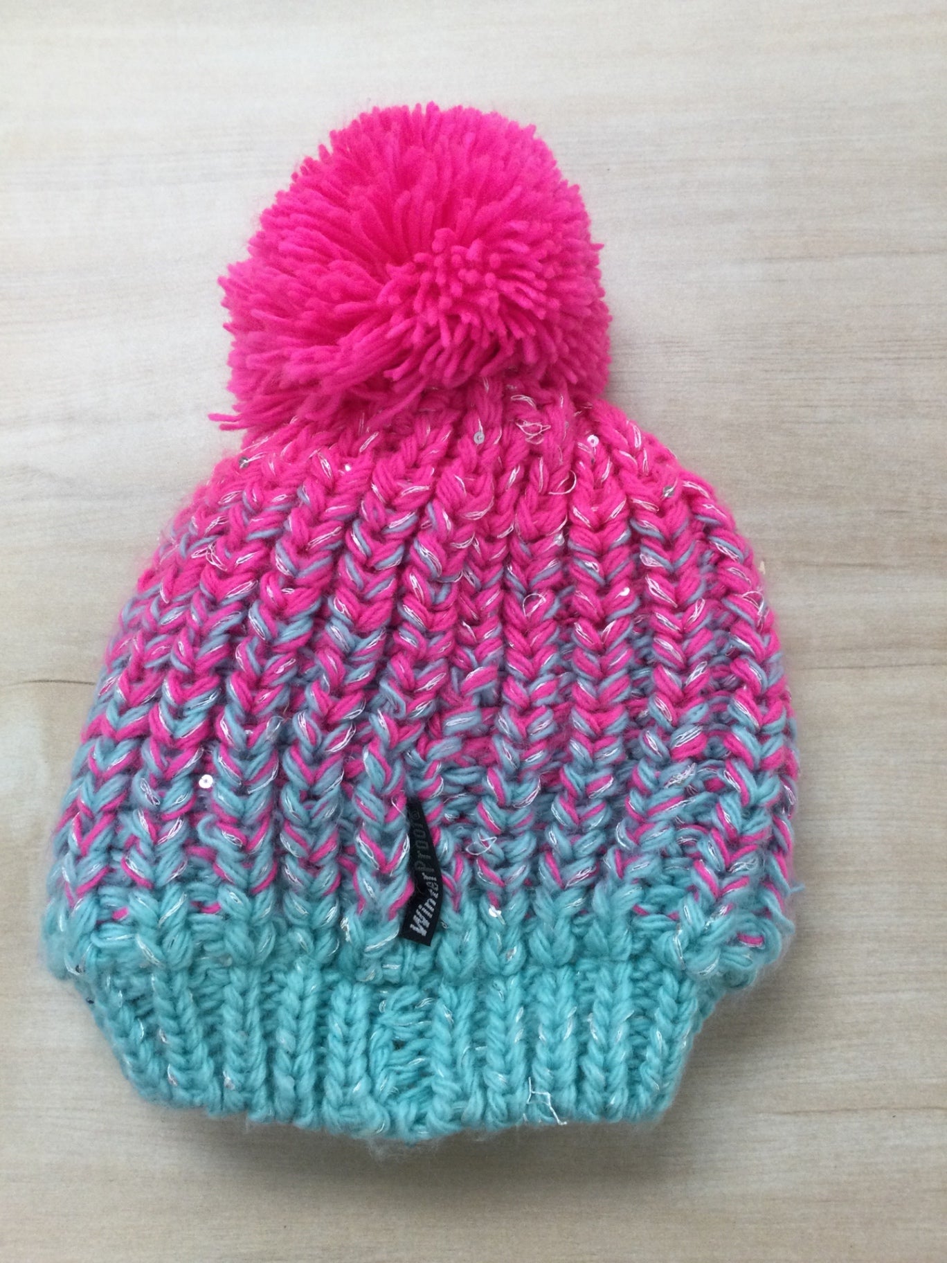 Winterproof Winter Hat 2/3Y Pink and light blue