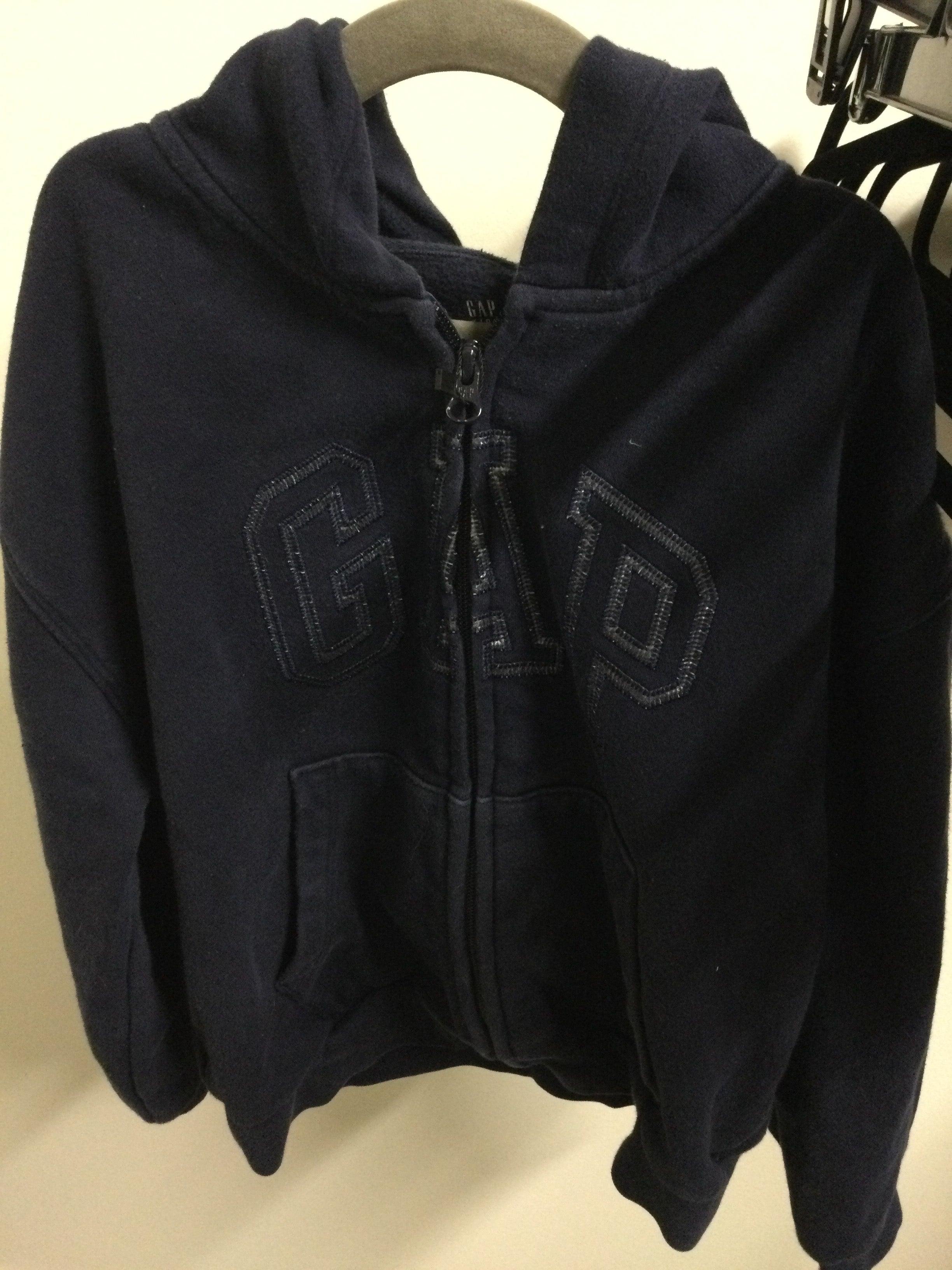 Gap kids navy zip up hoodie 10