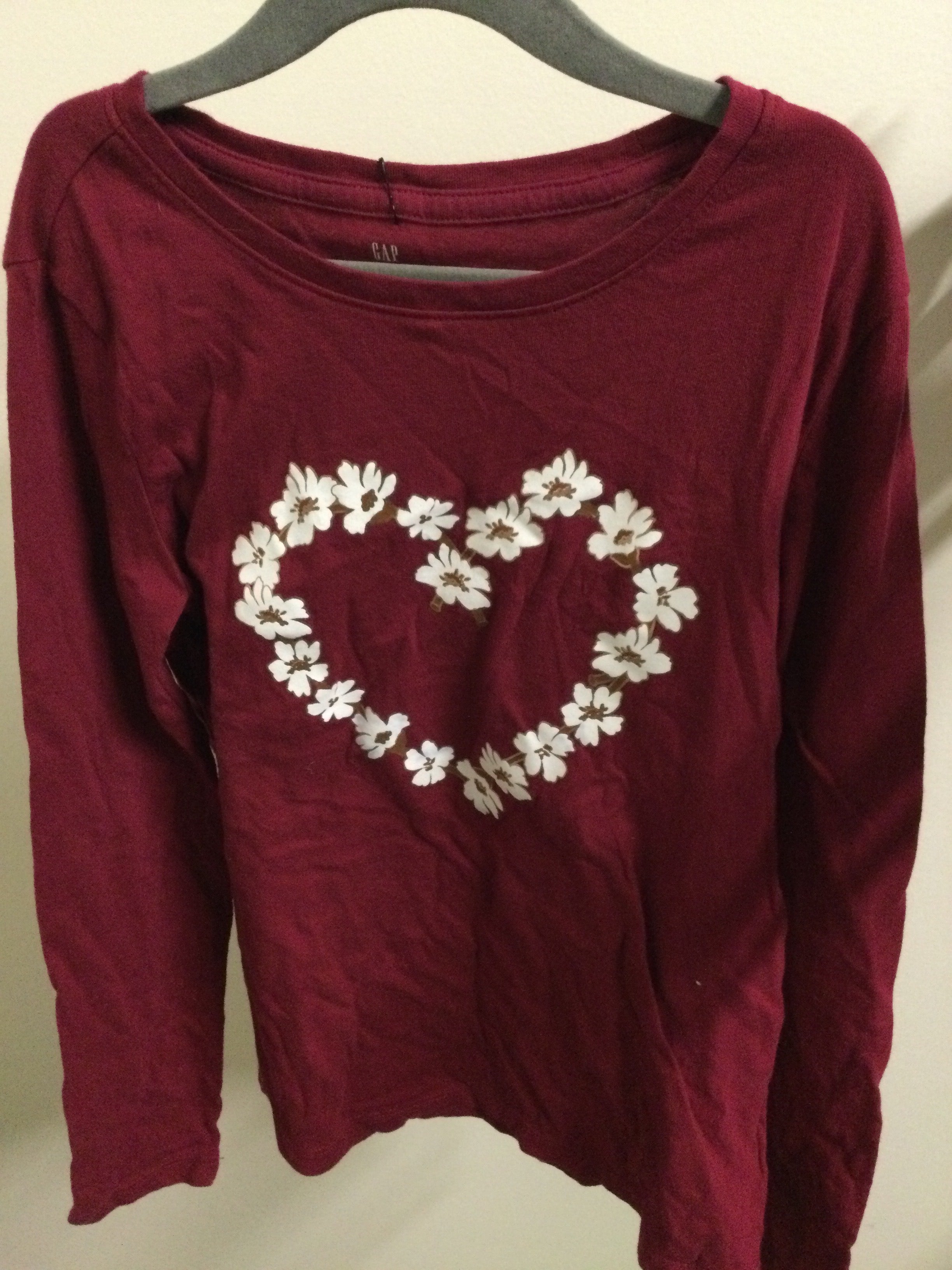 Gap kids flower heart shirt 10
