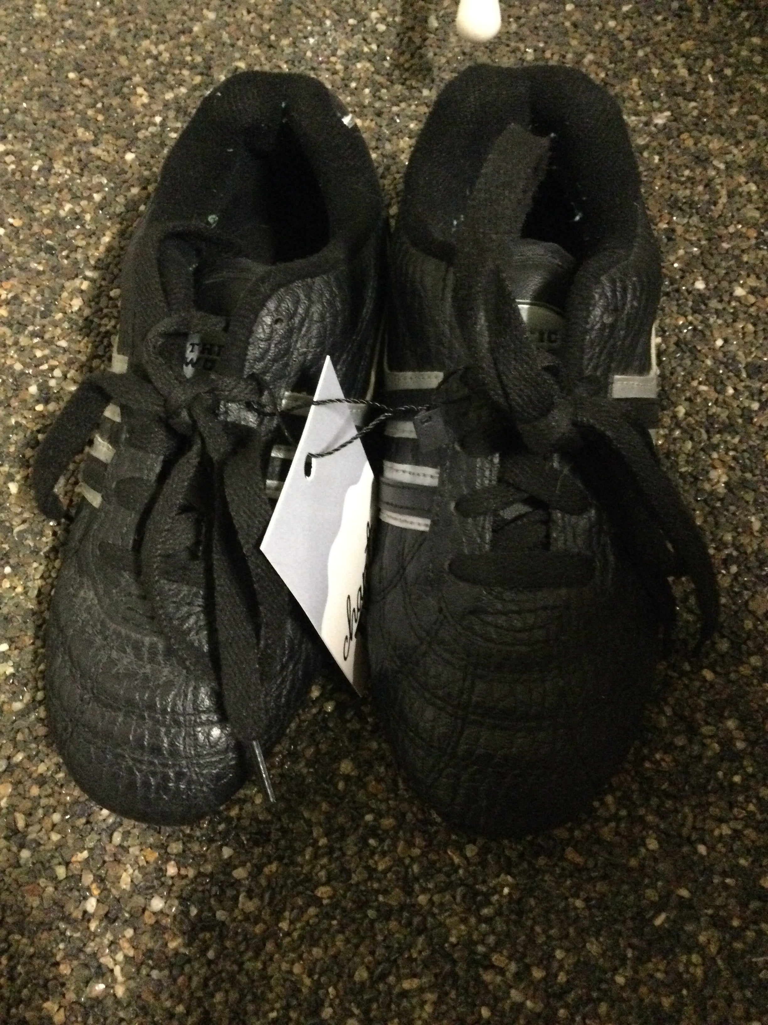 Athletic Works black/silver soccer shoes 11