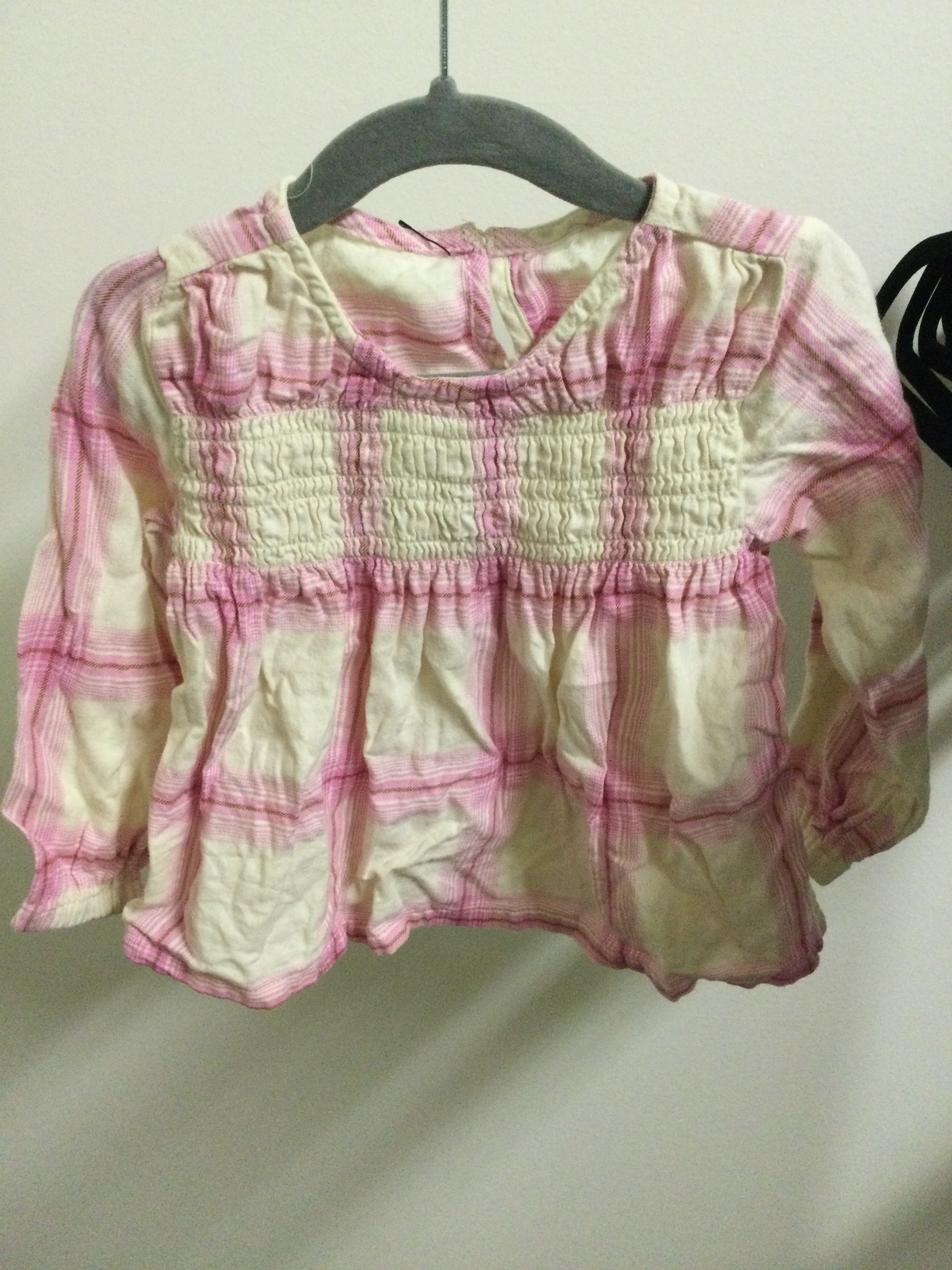 Carter’s pink/yellow plaid blouse 24M