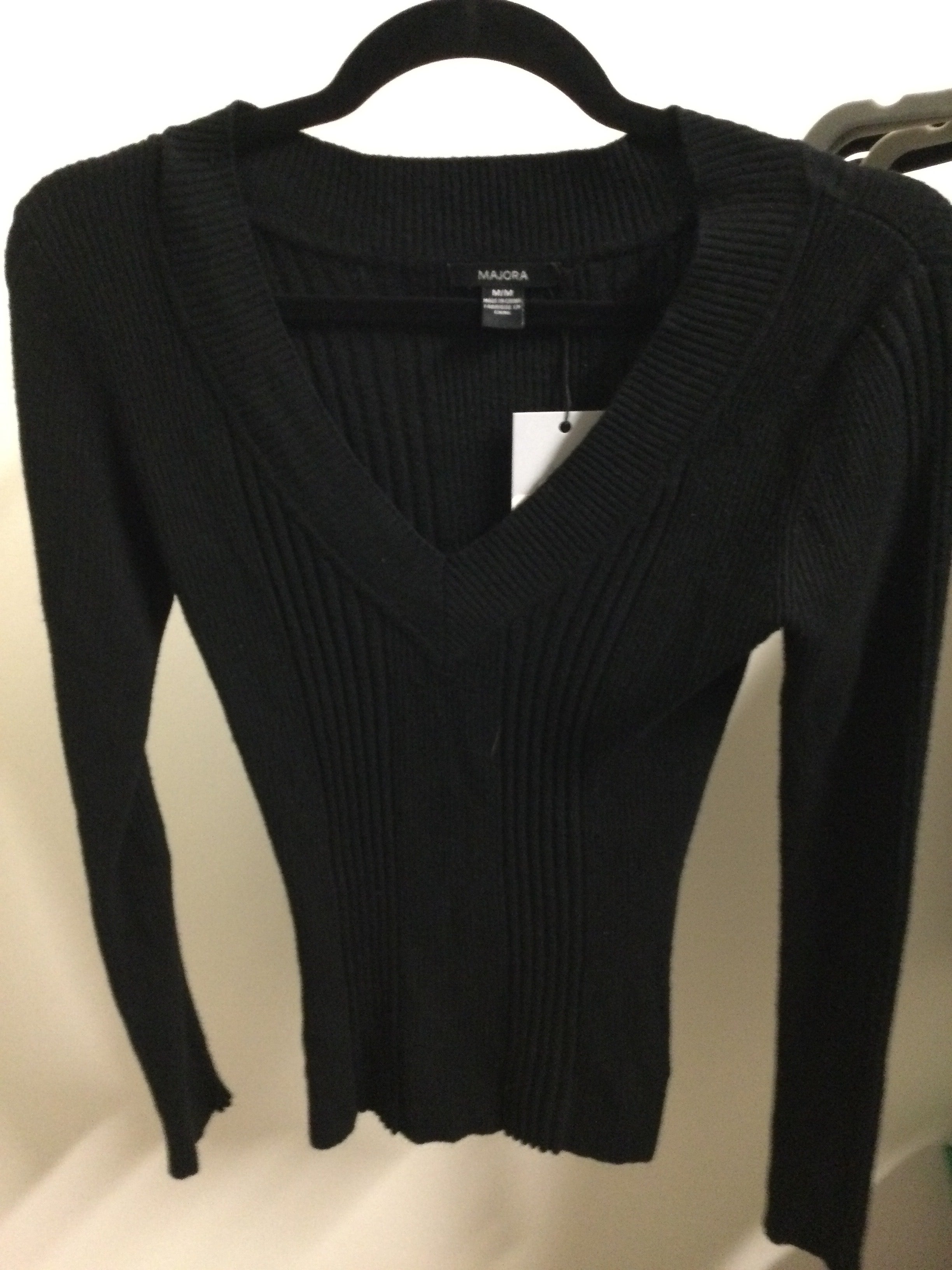Majora black knitted longsleeve Women M