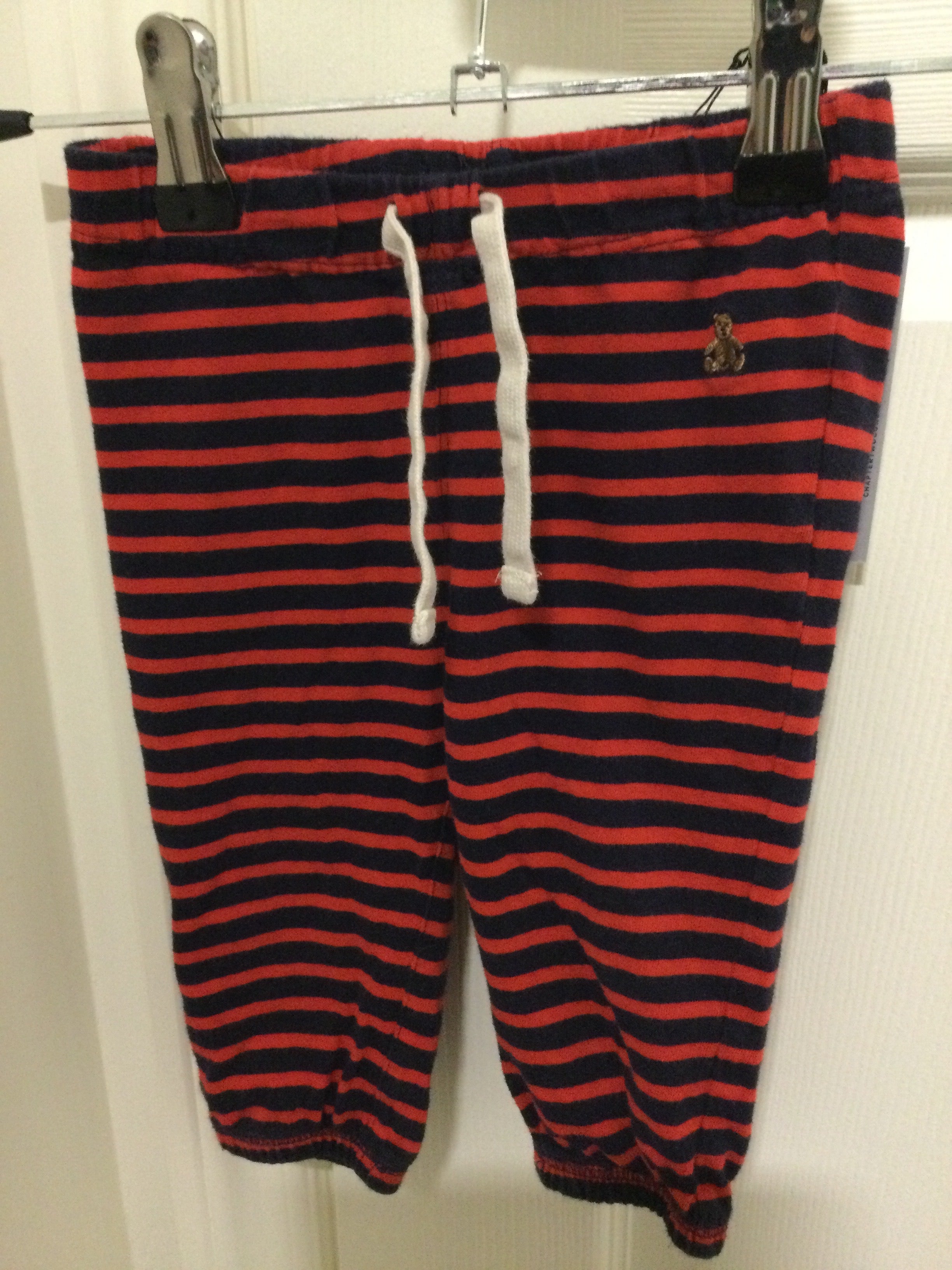 Baby Gap red/navy leggings 6-12M