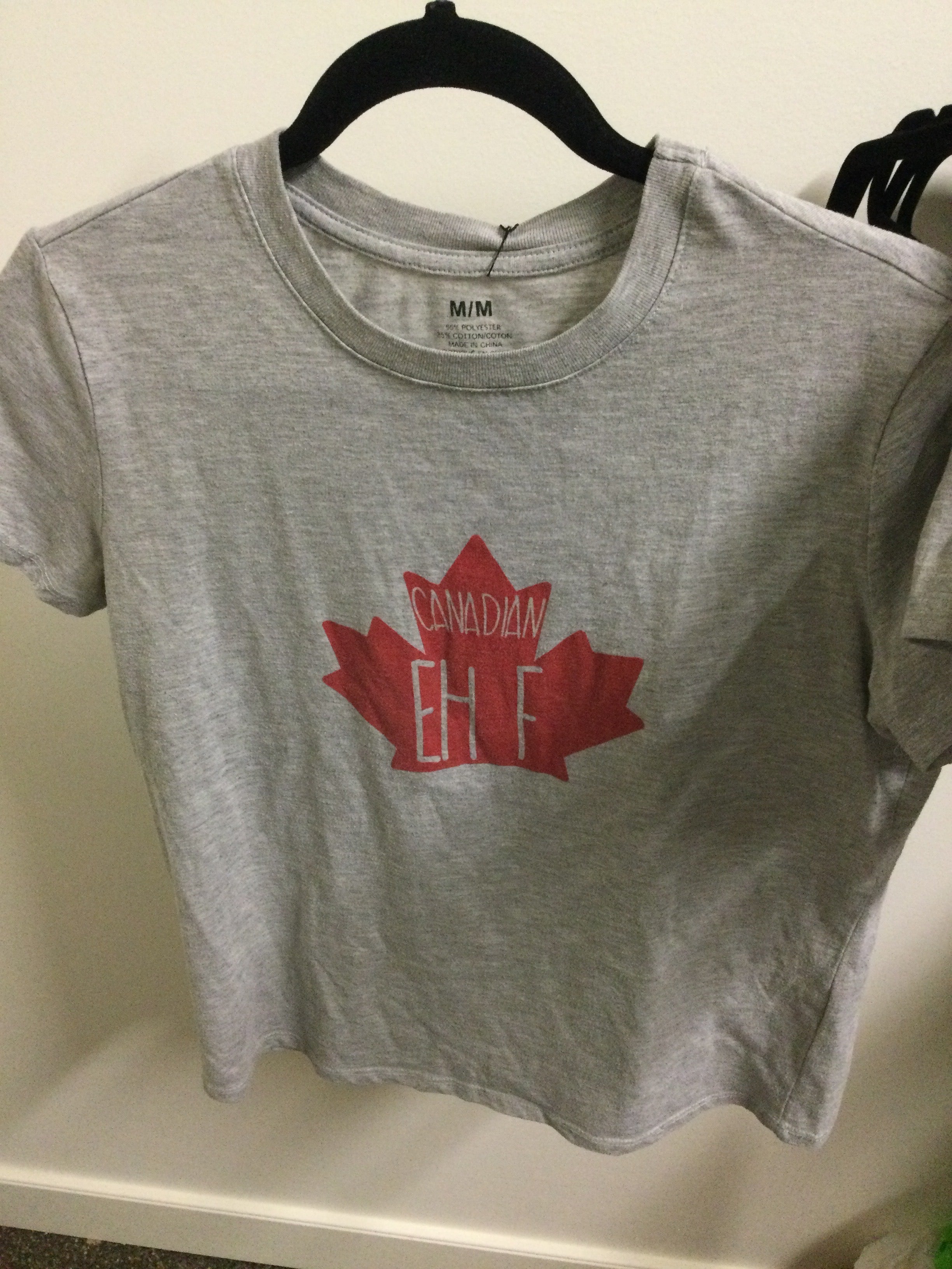 Grey Canadian Eh F Tshirt M